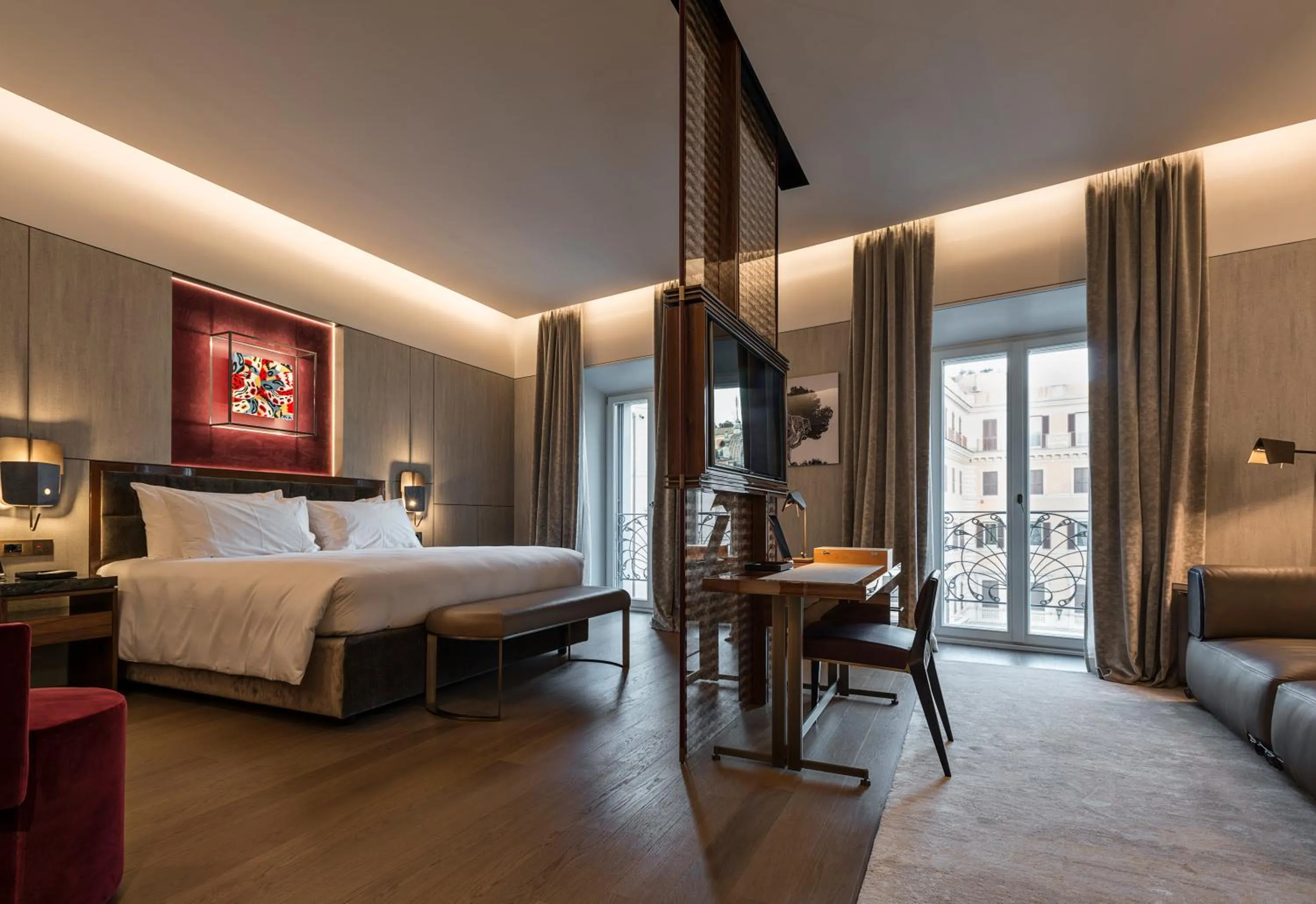 Bedroom, Bed in Fendi Private Suites - Small Luxury Hotels of the World