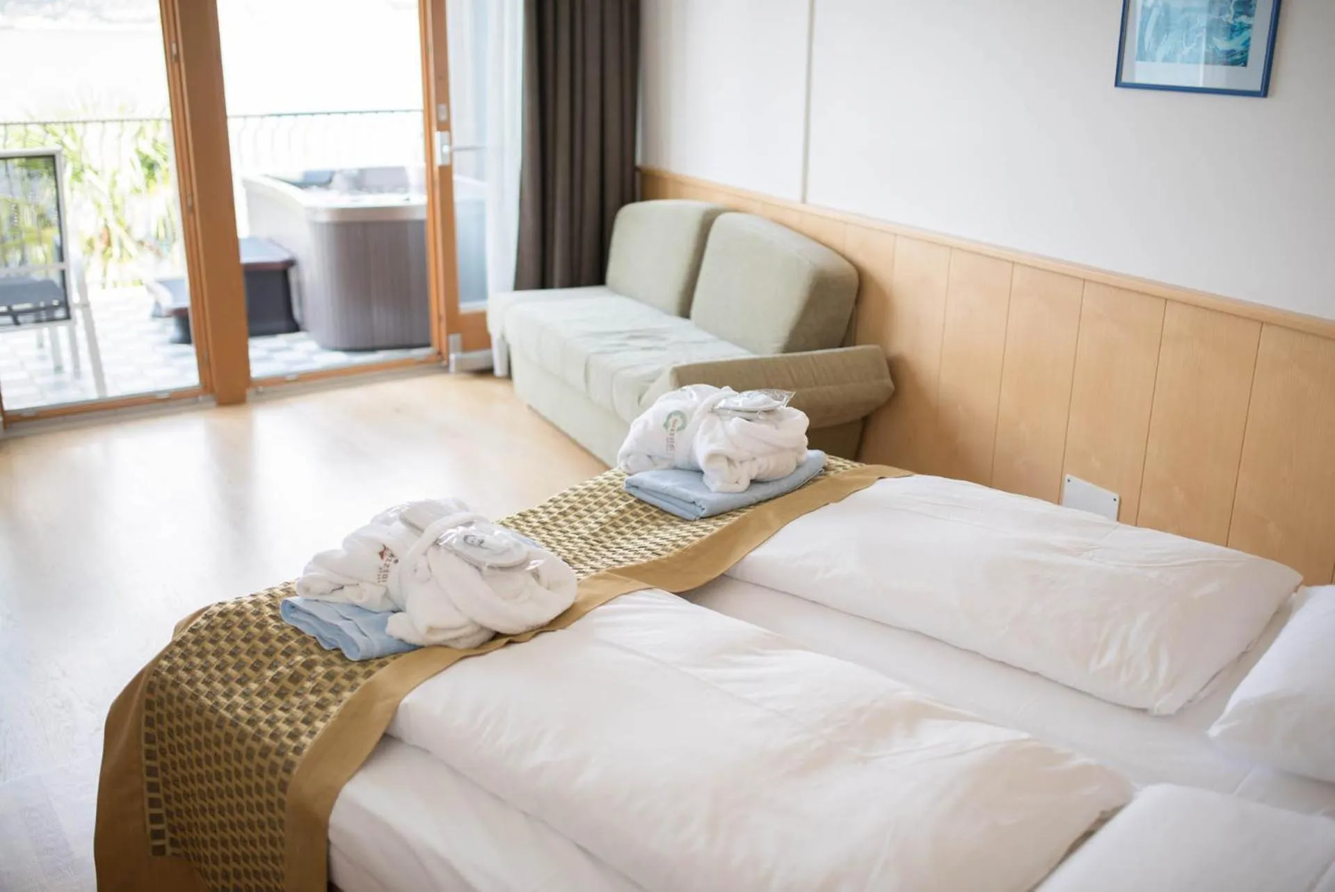 Decorative detail, Bed in Hotel Venezia