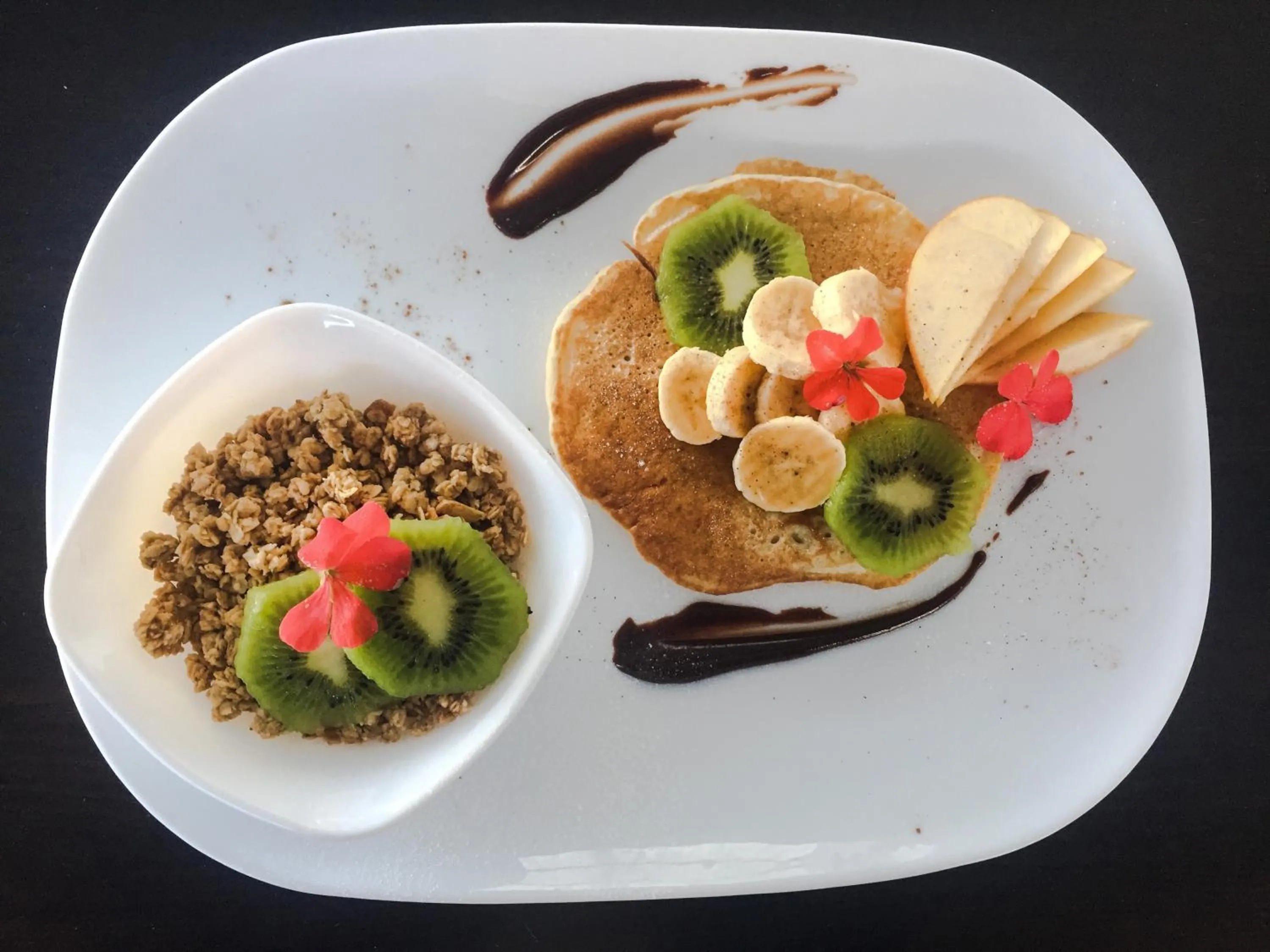 American breakfast in Galapagos Sunset Hotel