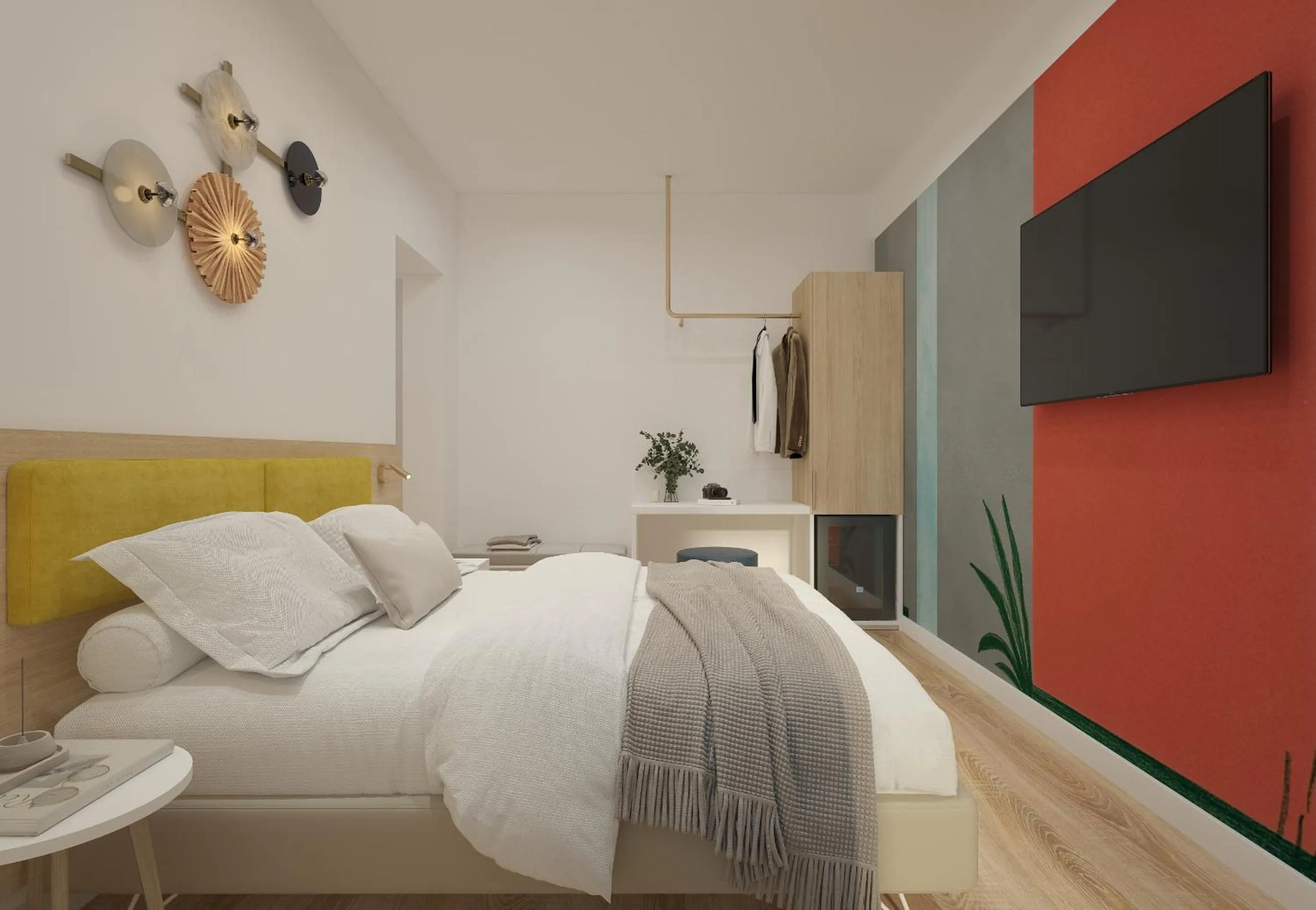 Bedroom, Bed in Hotel Palma de Majorca