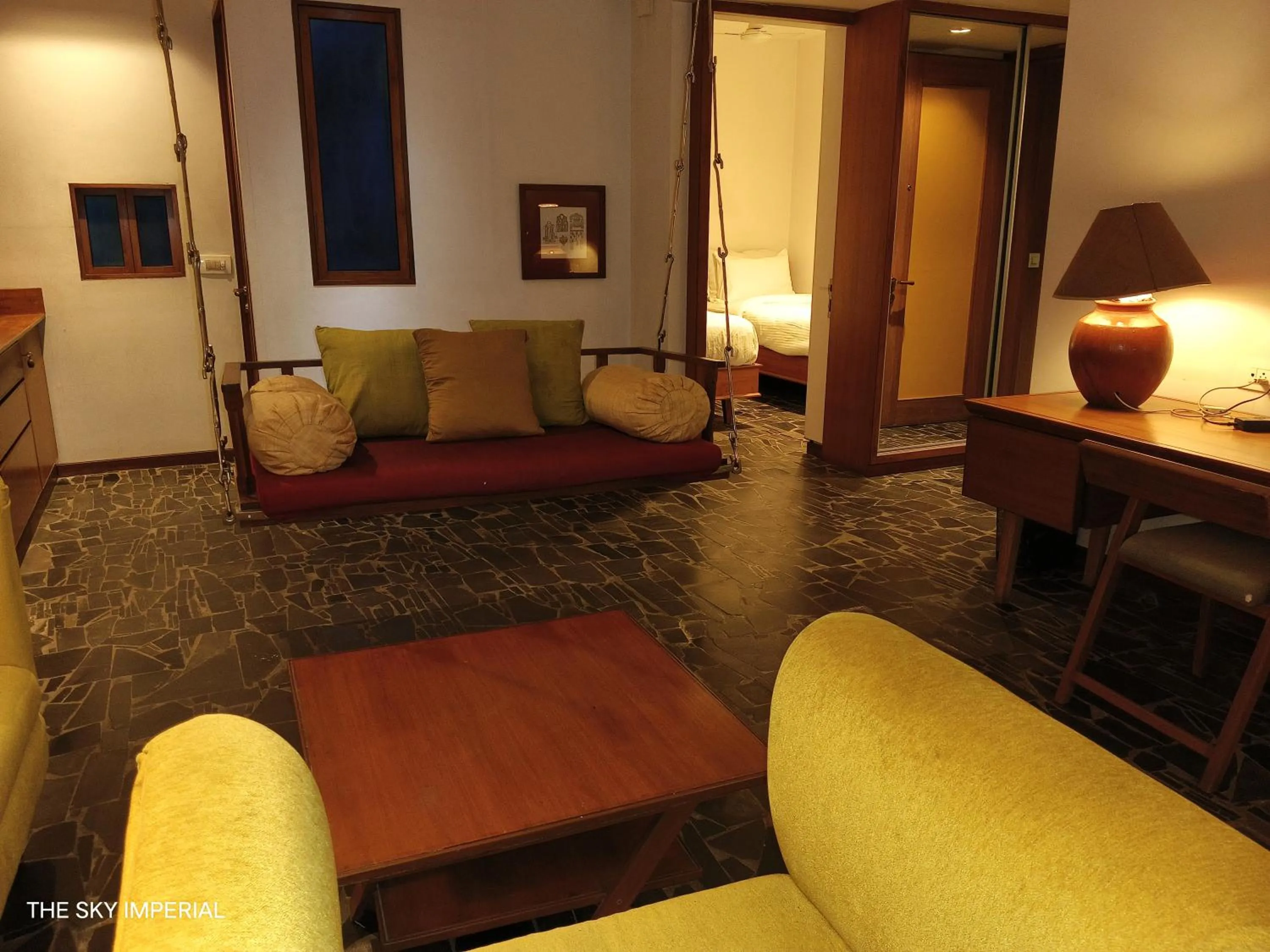 Living room in The Sky Imperial Aarivaa Luxury Stays