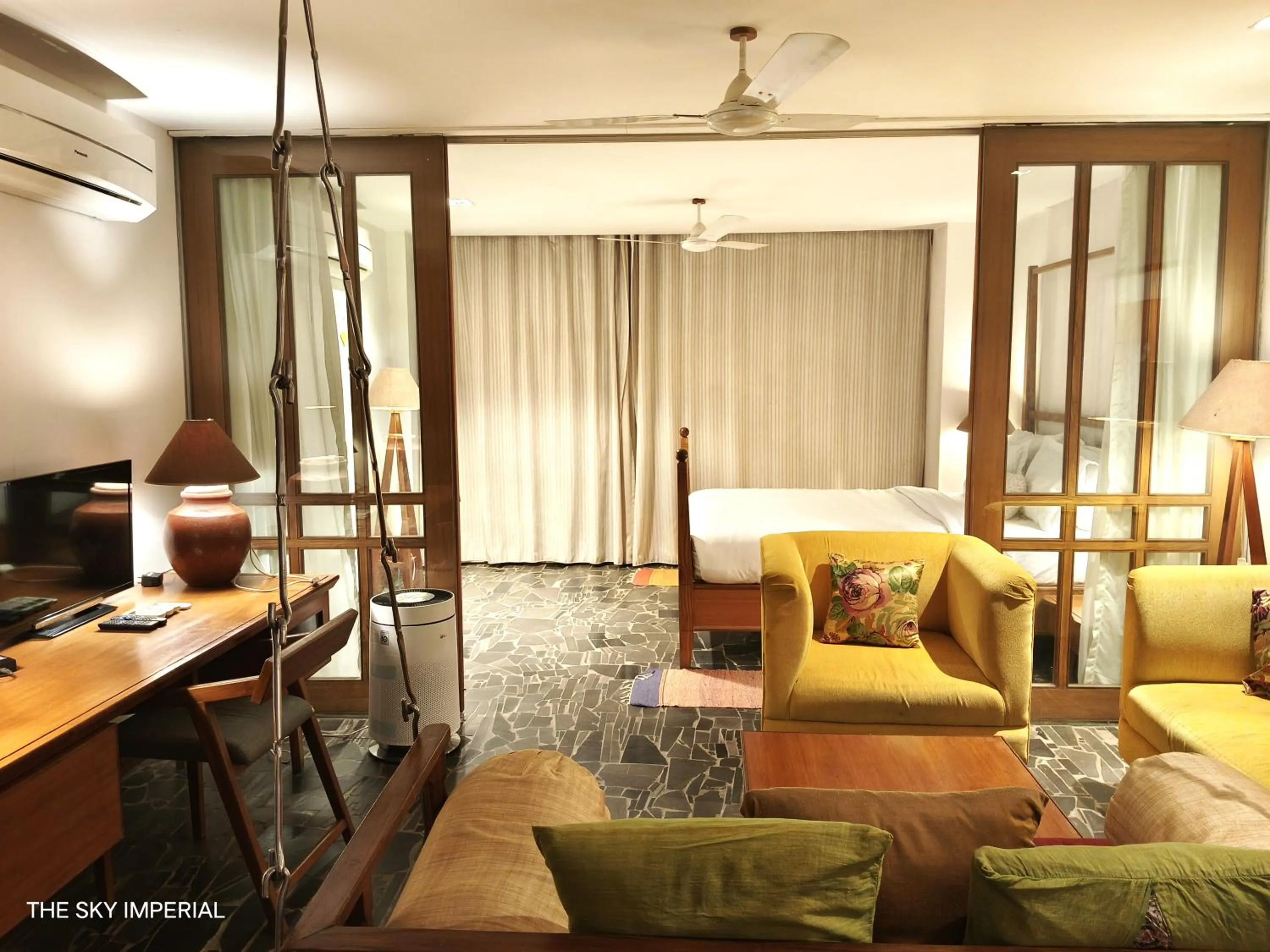 Living room in The Sky Imperial Aarivaa Luxury Stays