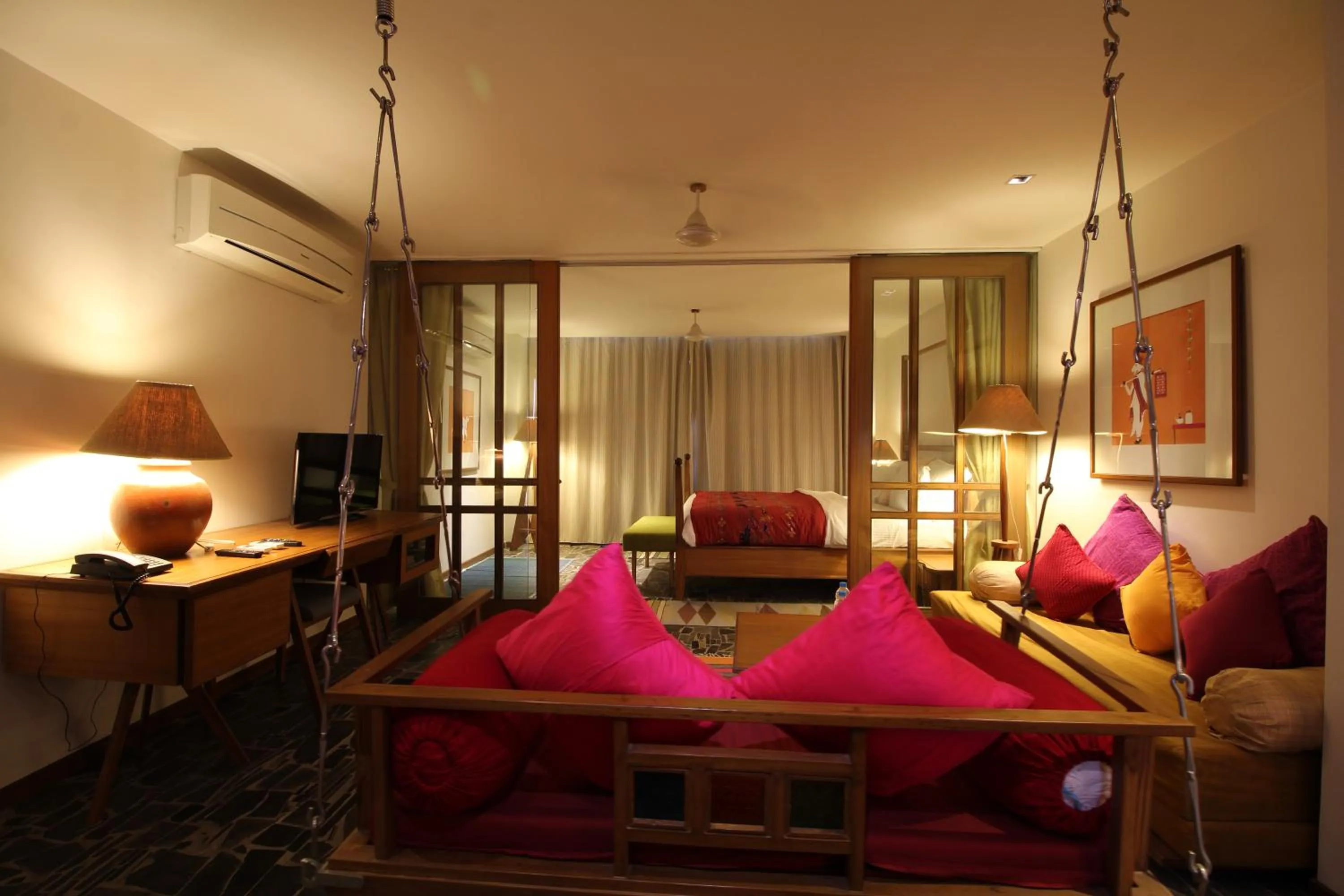 Decorative detail, Bed in The Sky Imperial Aarivaa Luxury Stays
