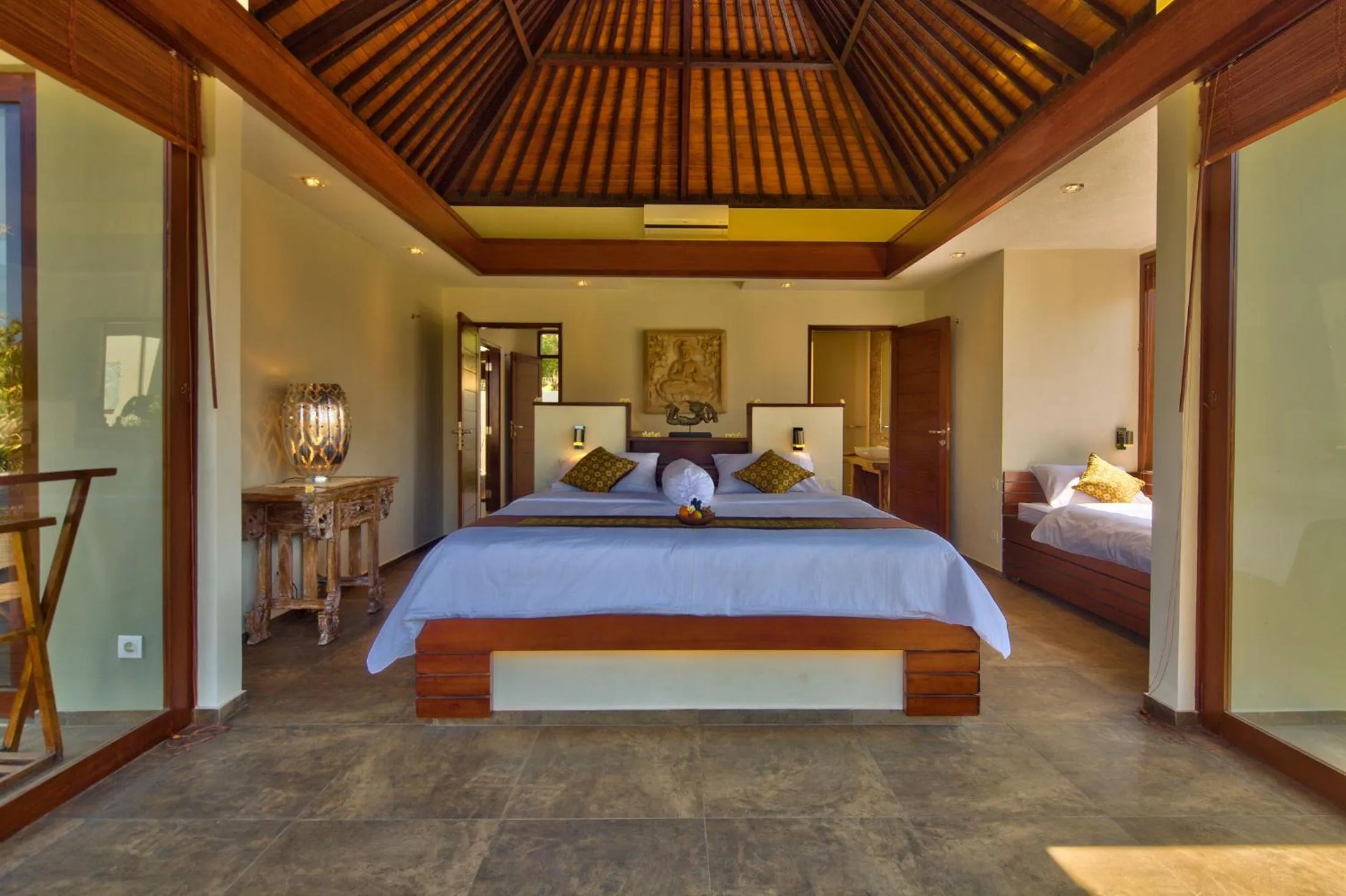 Bedroom, Bed in Relax Bali Dive & SPA ocean front resort