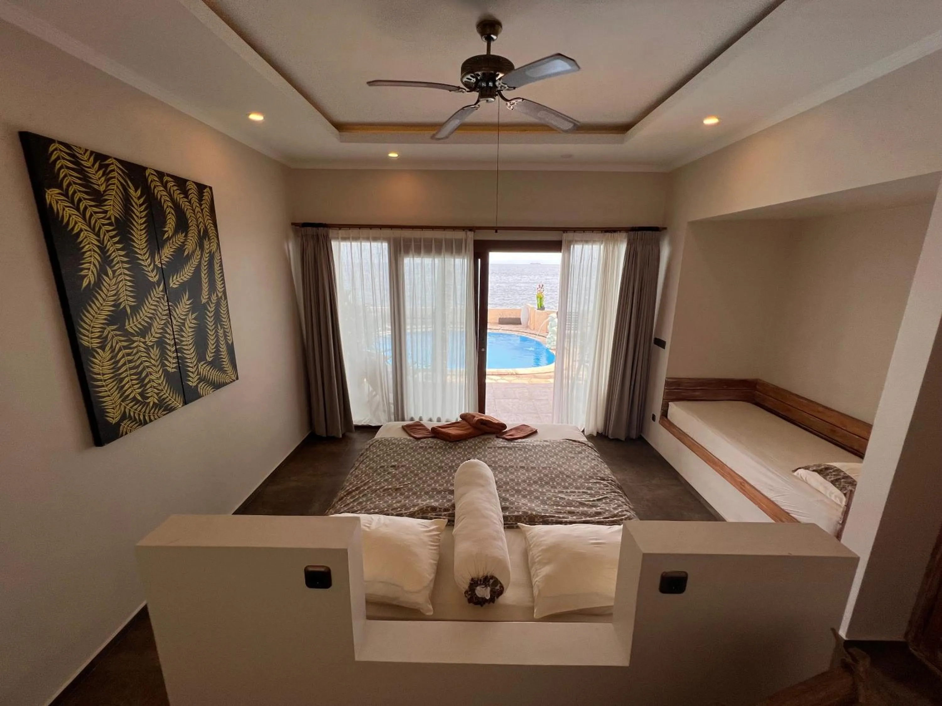 Bedroom, Bed in Relax Bali Dive & SPA ocean front resort
