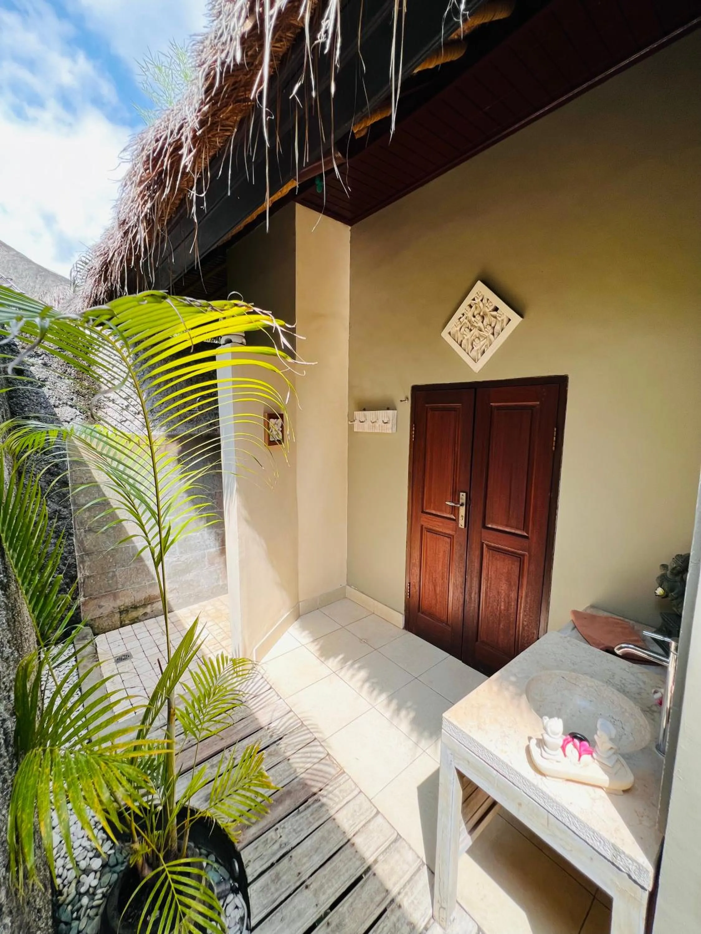 Open Air Bath in Relax Bali Dive & SPA ocean front resort