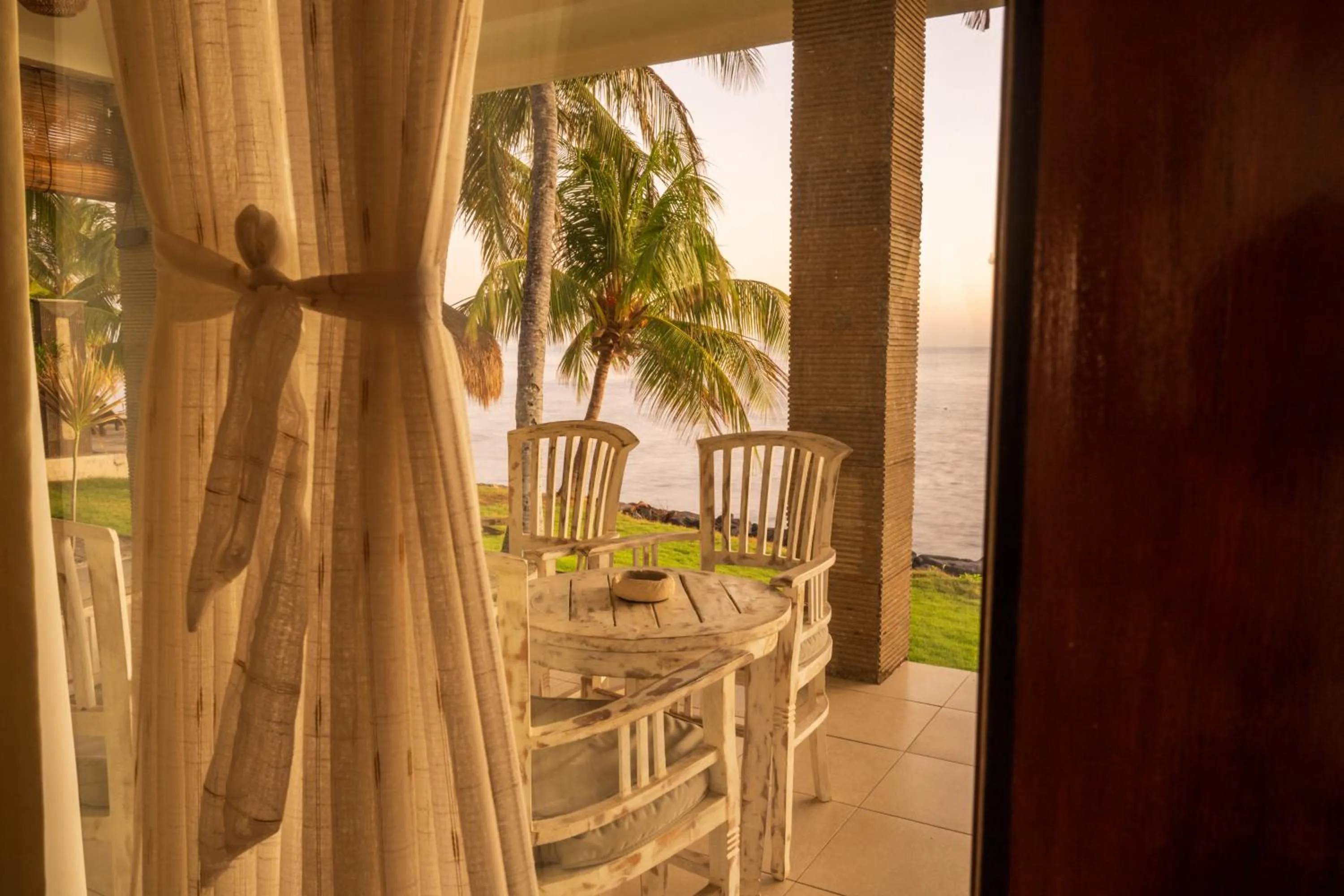 Balcony/Terrace in Relax Bali Dive & SPA ocean front resort