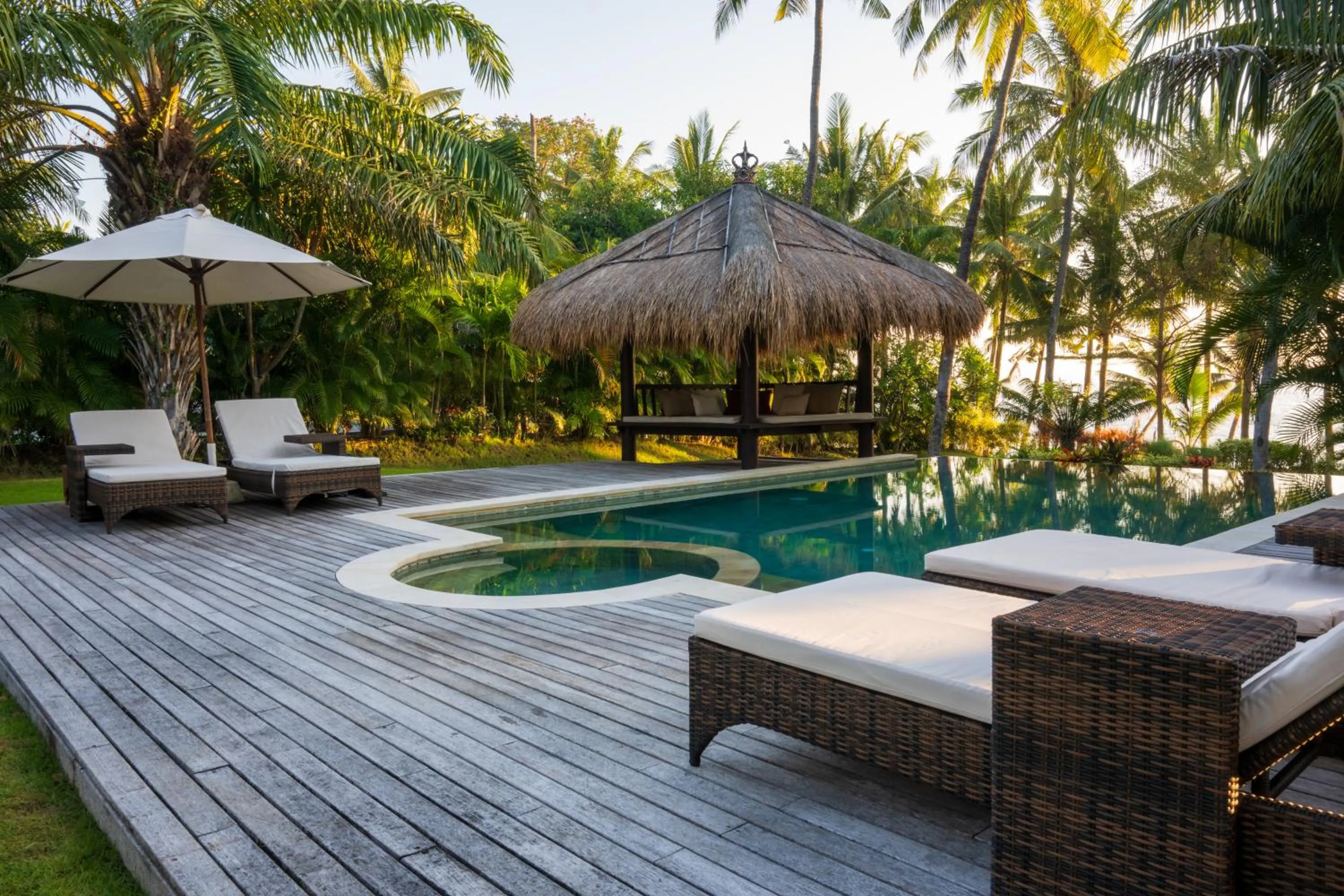 Swimming pool in Relax Bali Dive & SPA ocean front resort