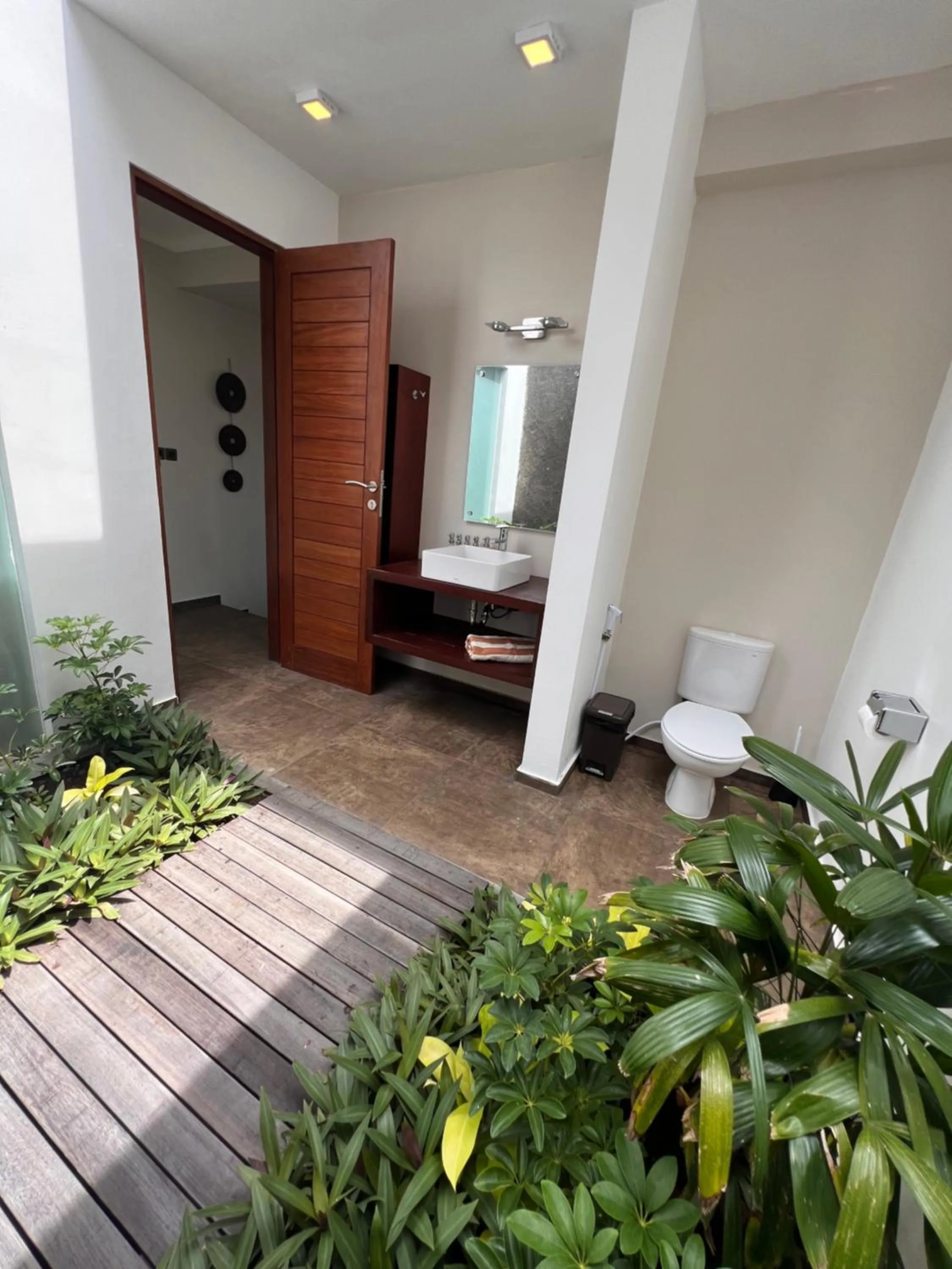 Open Air Bath in Relax Bali Dive & SPA ocean front resort