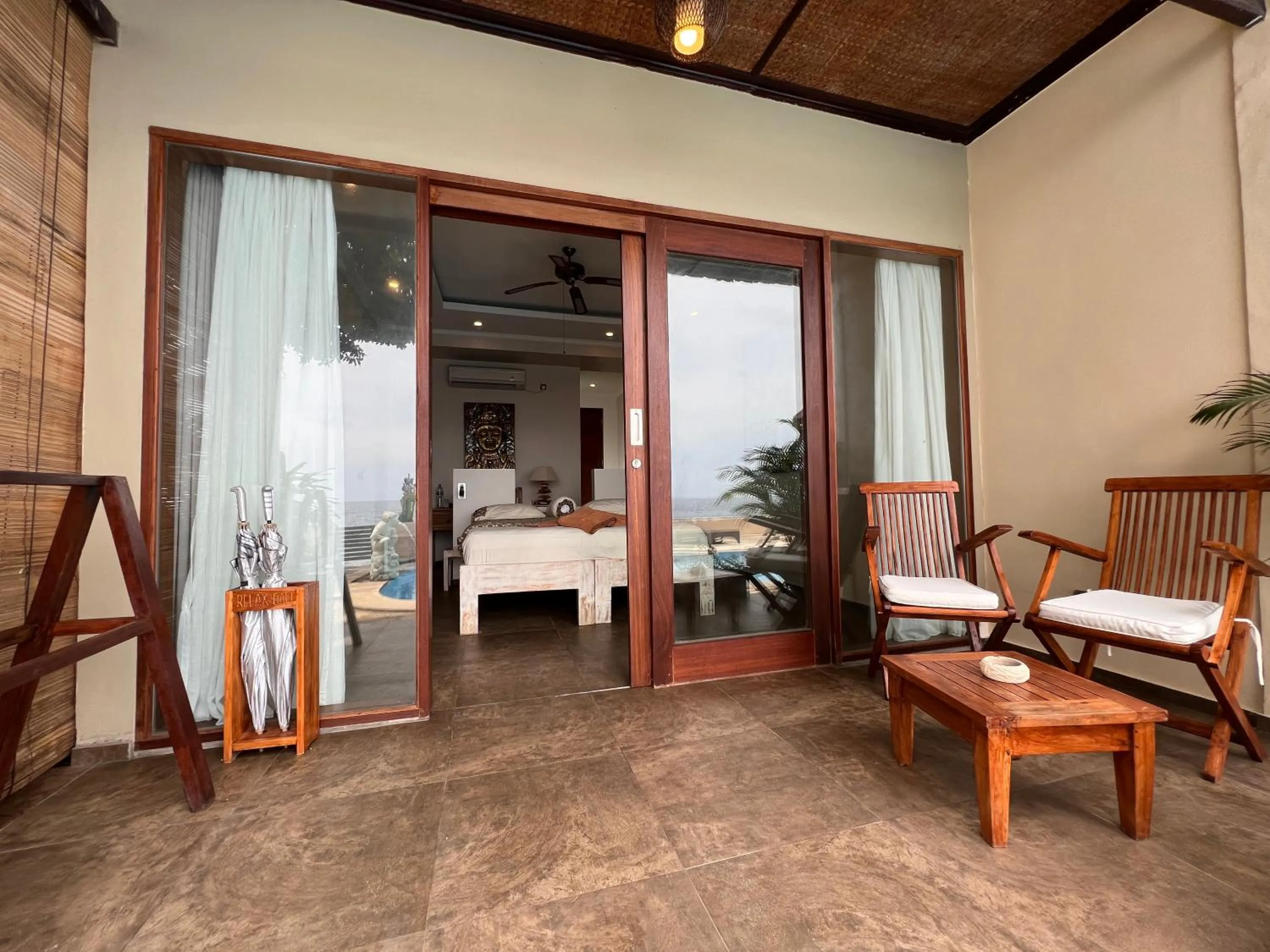 Balcony/Terrace in Relax Bali Dive & SPA ocean front resort