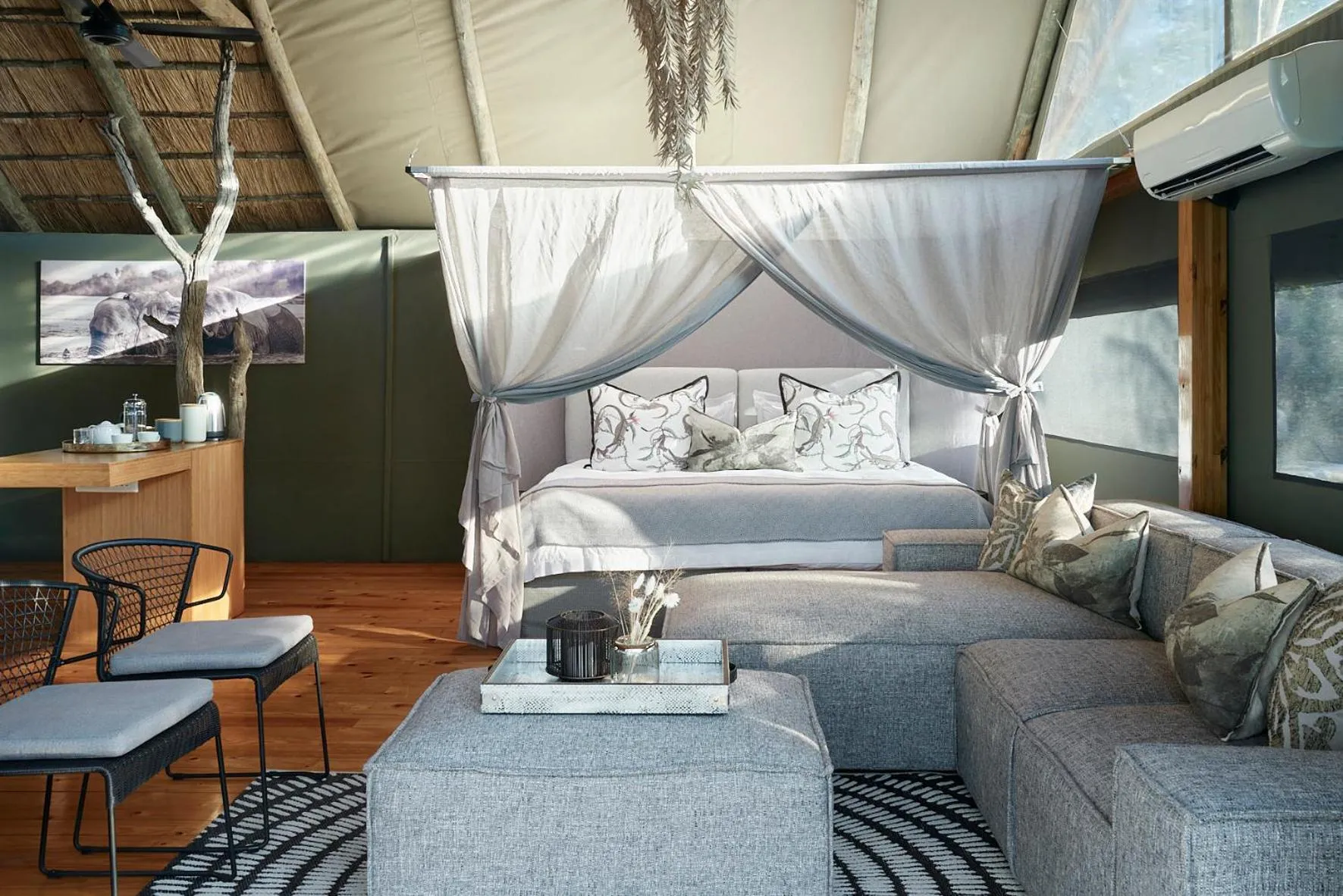 View (from property/room), Bed in Victoria Falls River Lodge