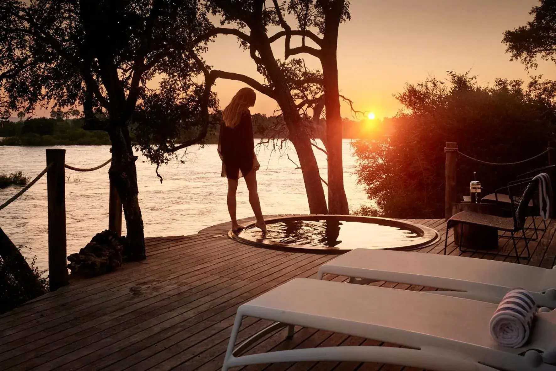 Luxury Double or Twin Tent - single occupancy - Luxury Tented Suites in Victoria Falls River Lodge Luxury Double or Twin Tent - single occupancy - Luxury Tented Suites in Victoria Falls River Lodge