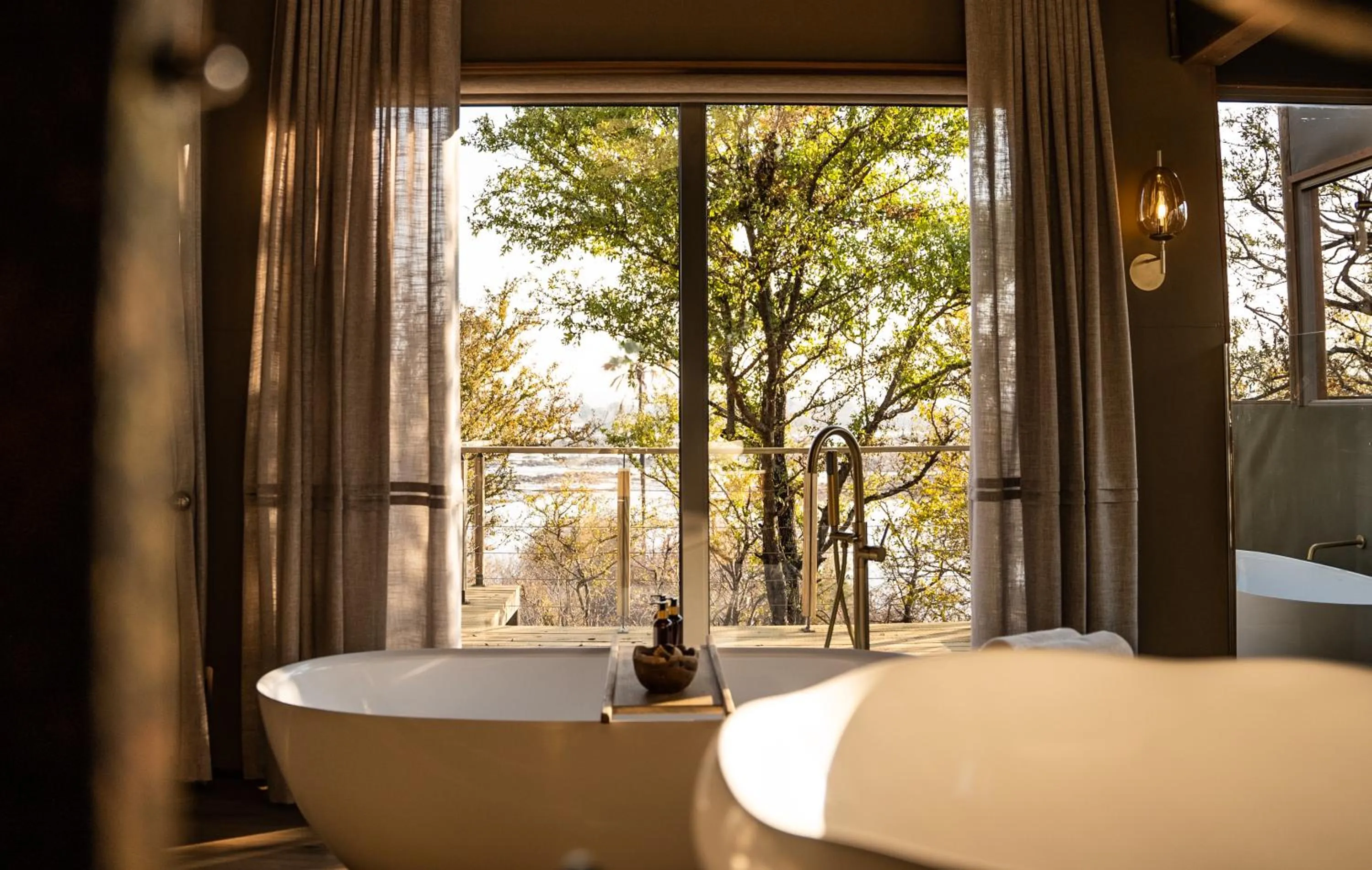Bathroom in Victoria Falls River Lodge