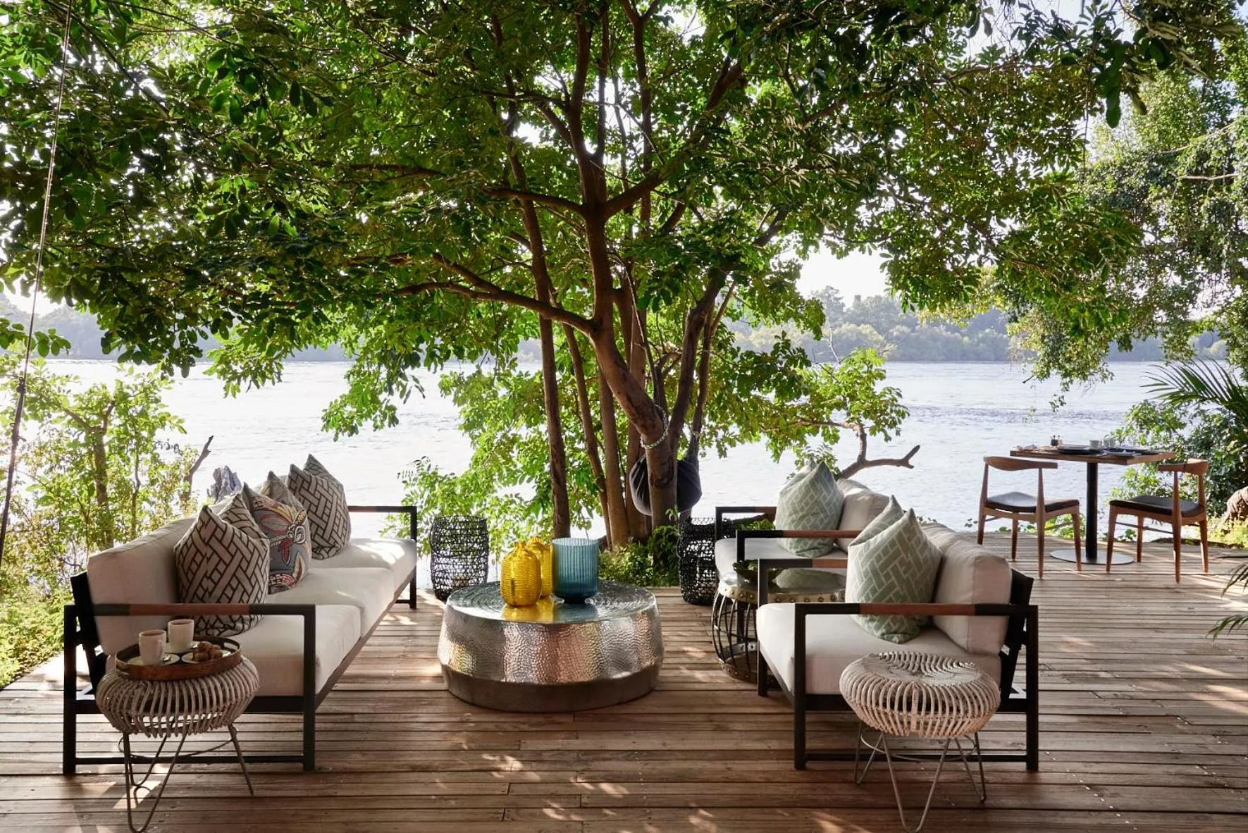 Living room in Victoria Falls River Lodge