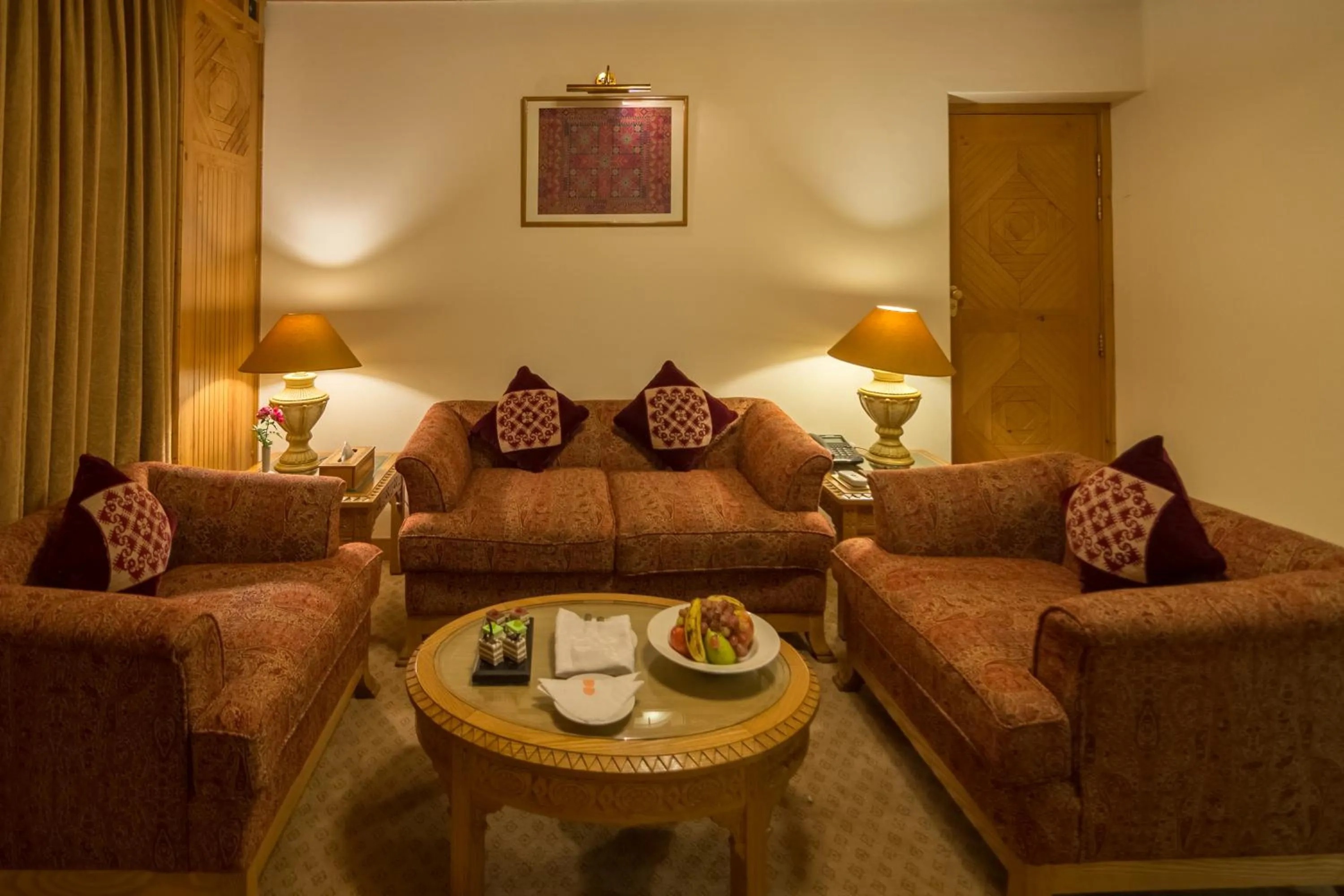 Living room in Gilgit Serena Hotel