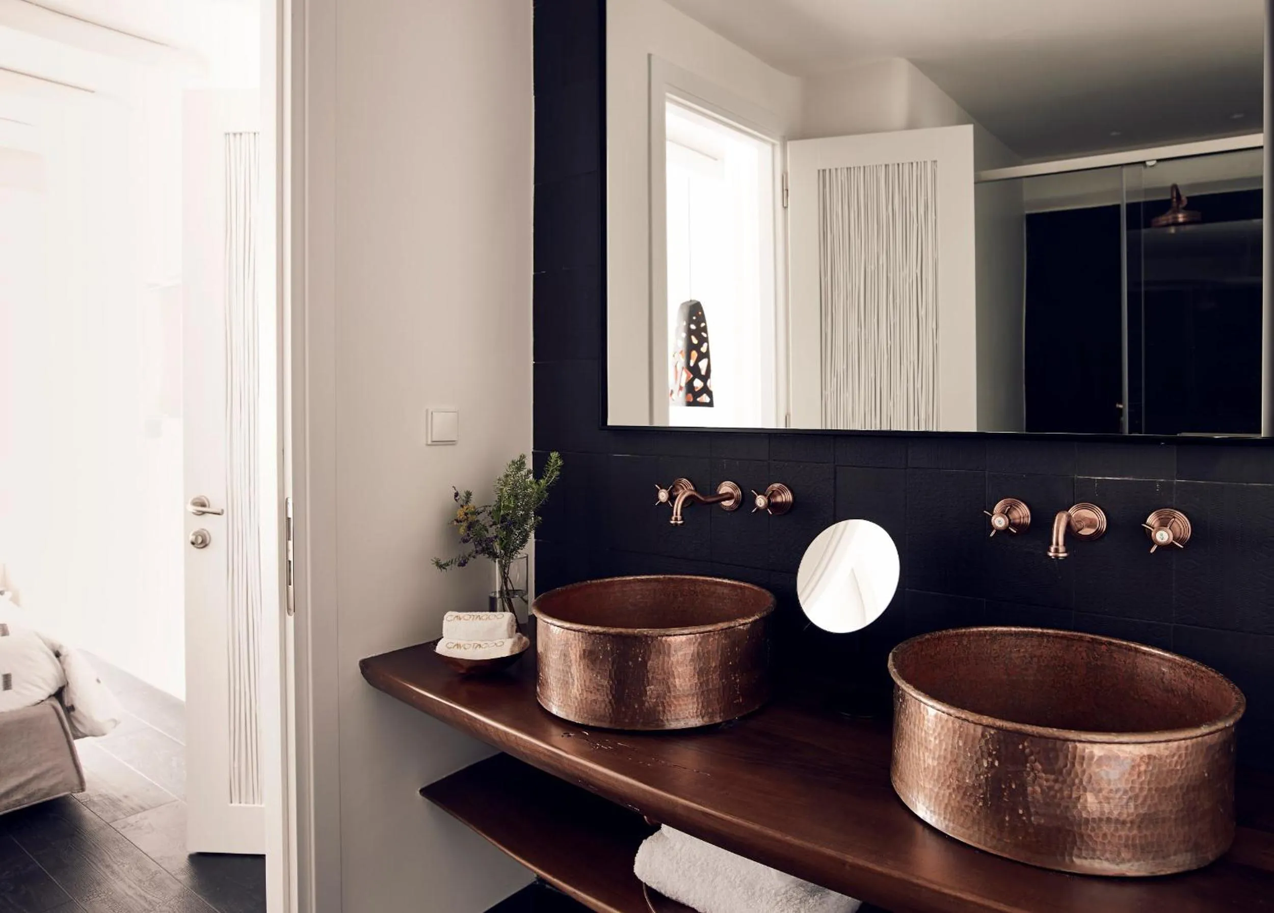 Bathroom in Cavo Tagoo Santorini