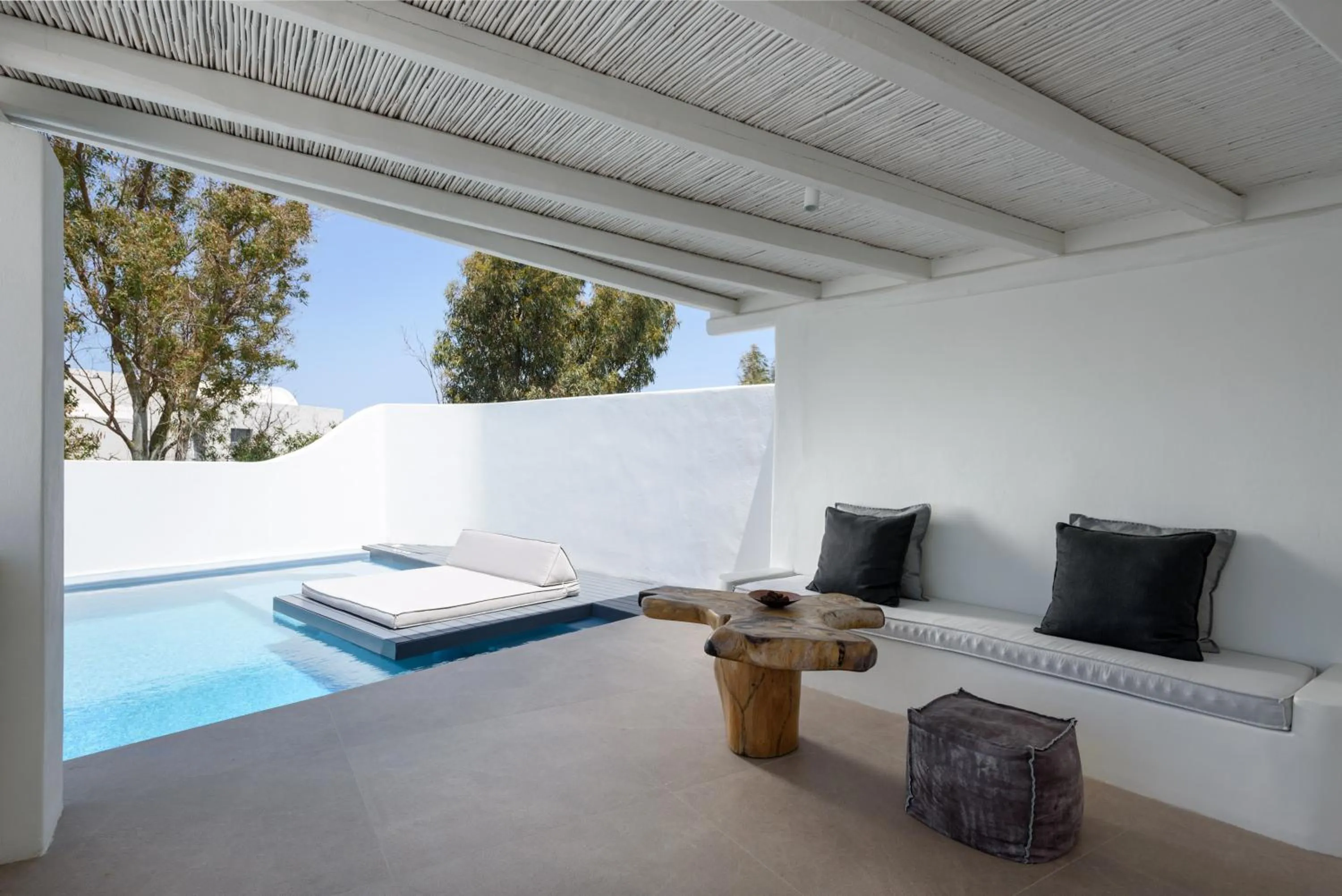 Swimming pool in Cavo Tagoo Santorini