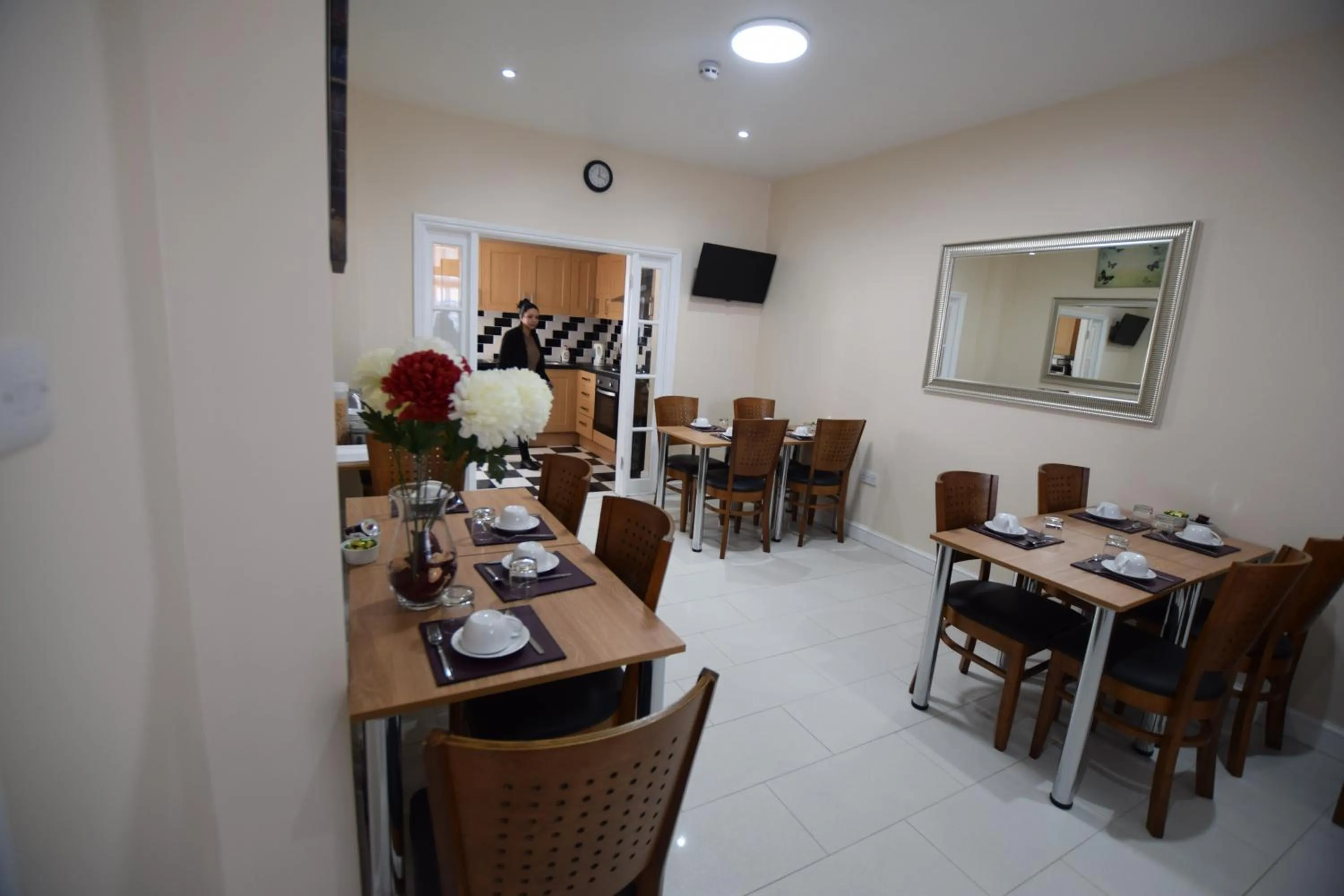 Dining area in Woodlands Lodge Ilford