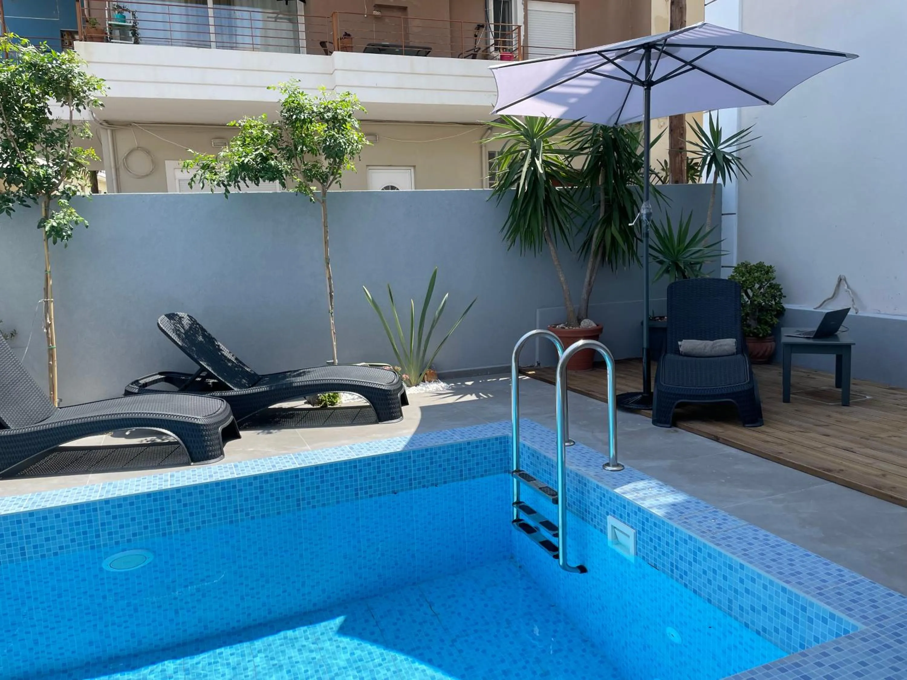 Pool view in Voula Hotel