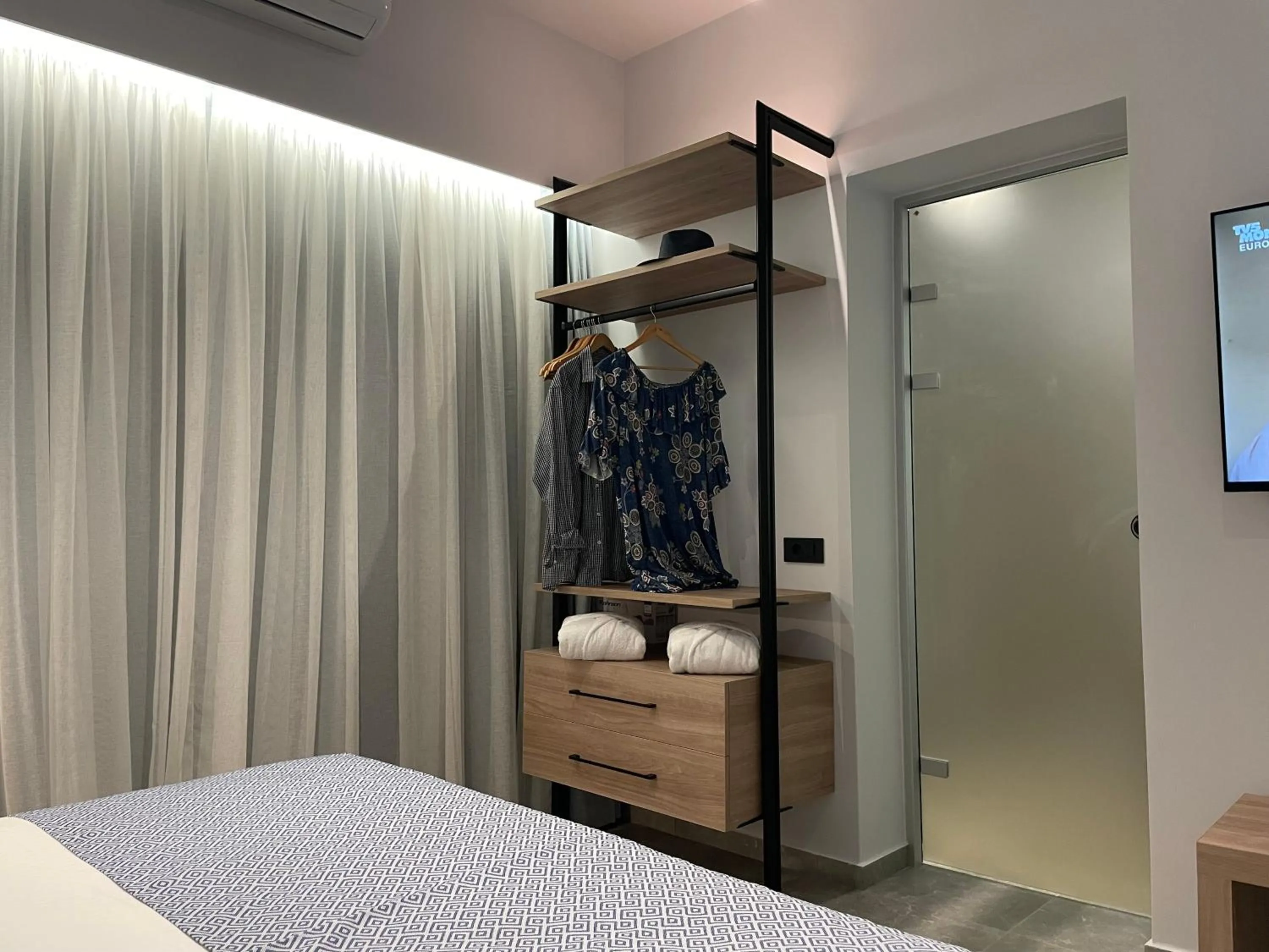 wardrobe, Bed in Voula Hotel