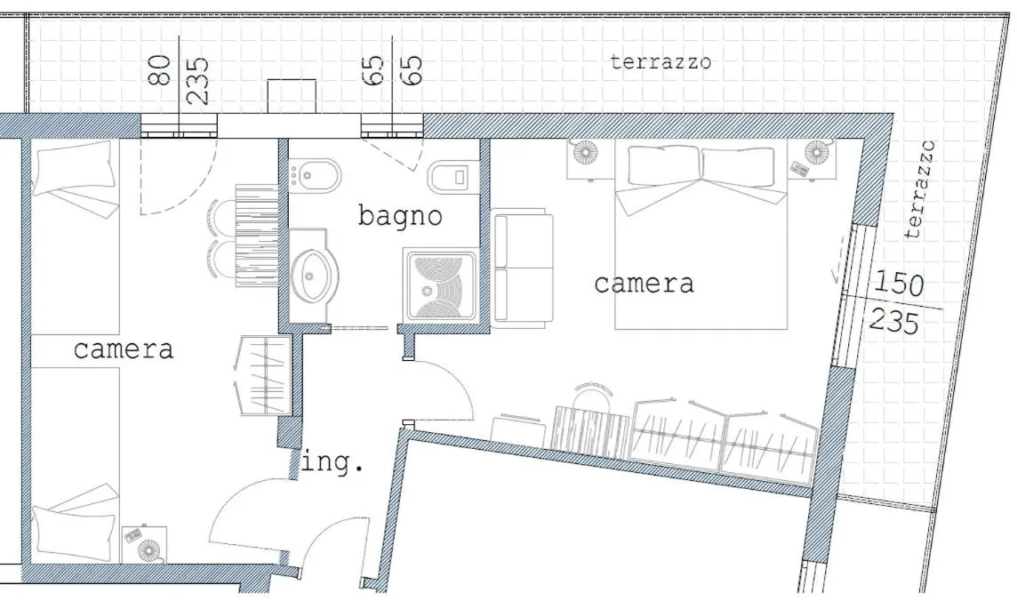Floor plan in Hotel Milano