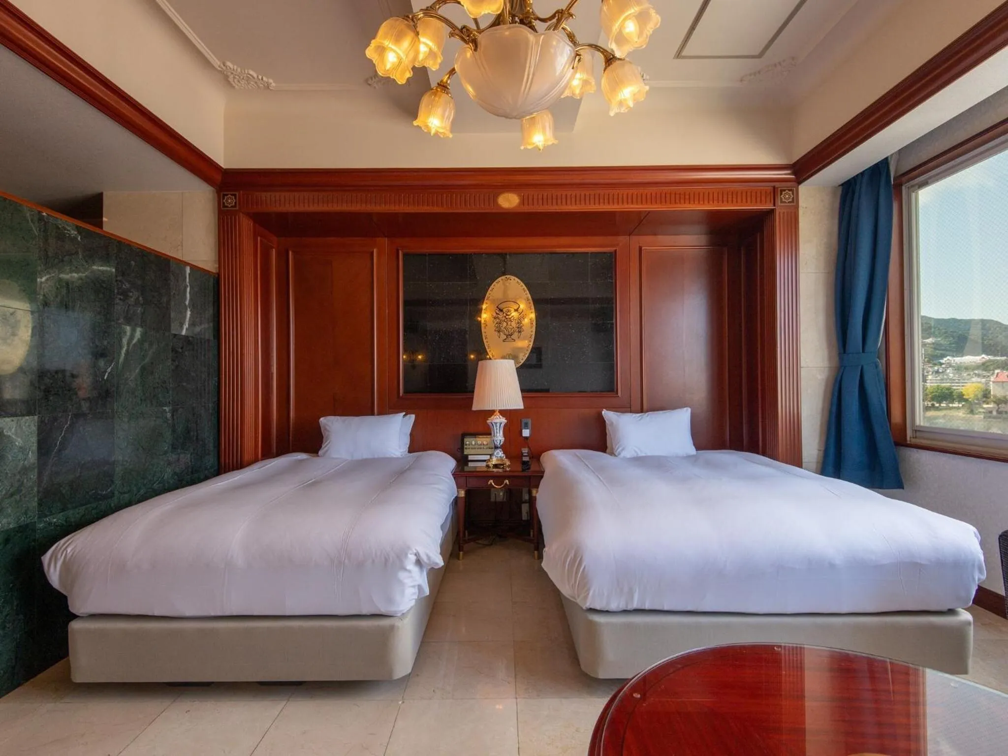 View (from property/room), Bed in Hotel Concerto Nagasaki