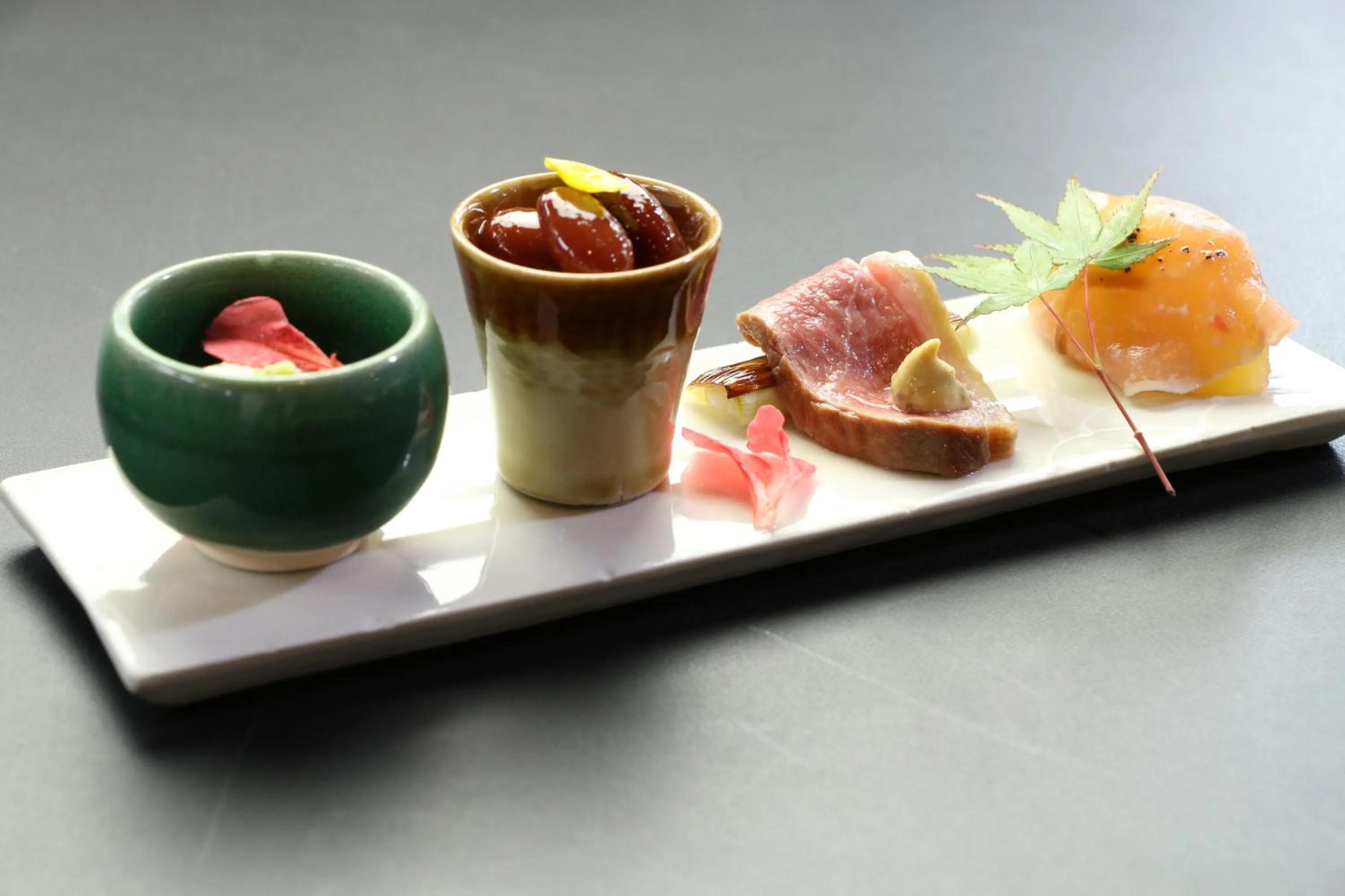 Food close-up in Minshuku Asogen