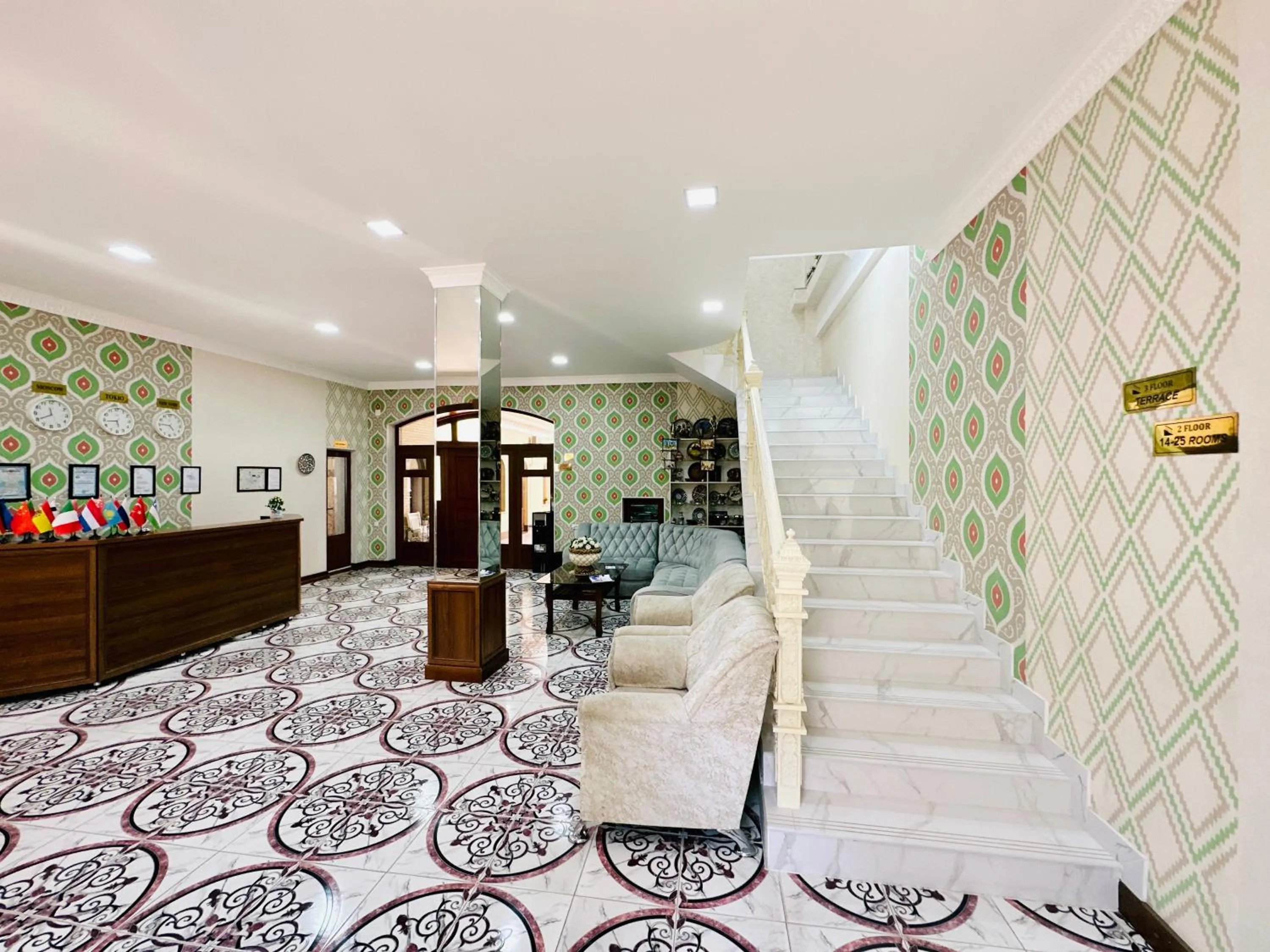 Seating area in Samarkand Travel