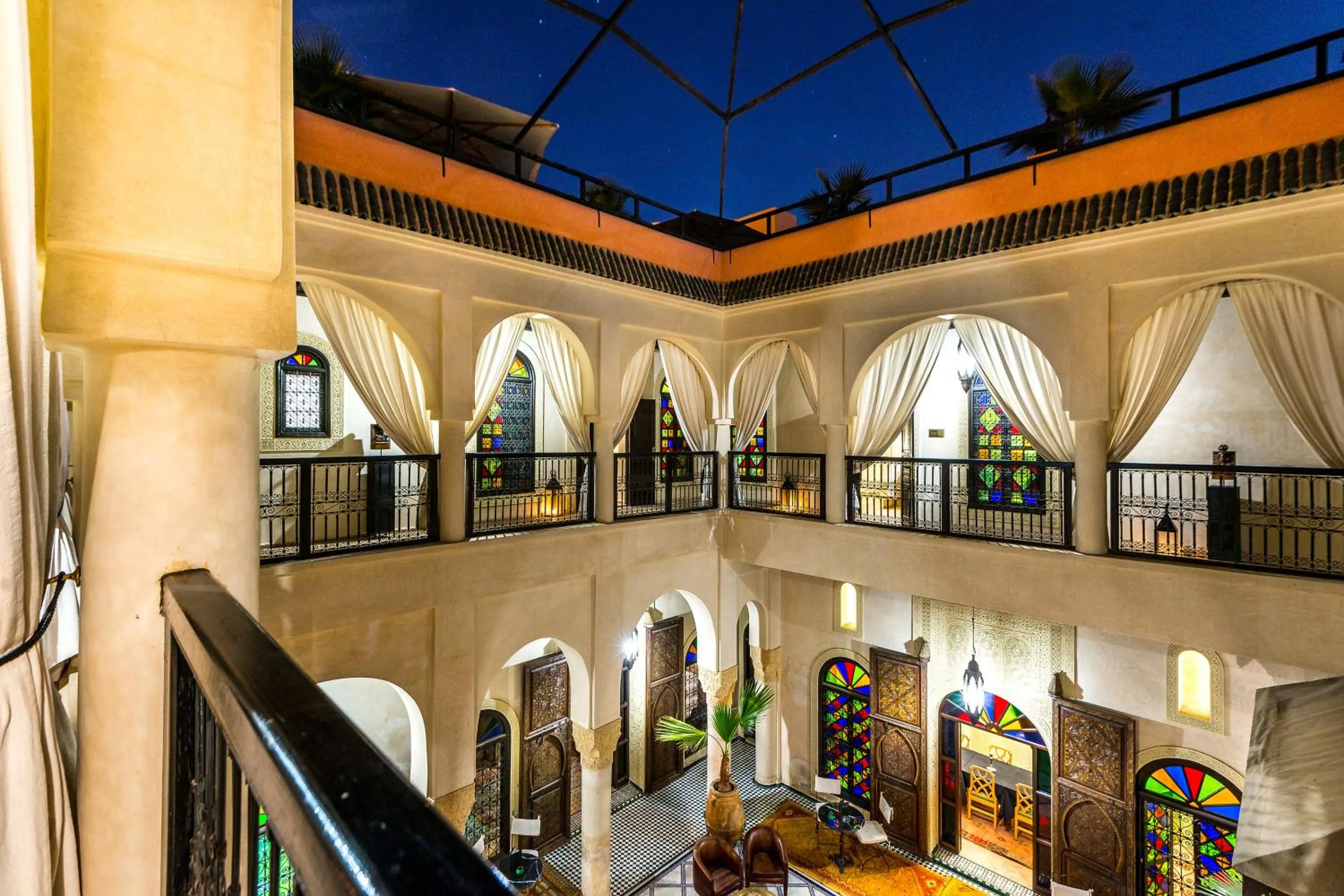 Inner courtyard view in Riad Boustane