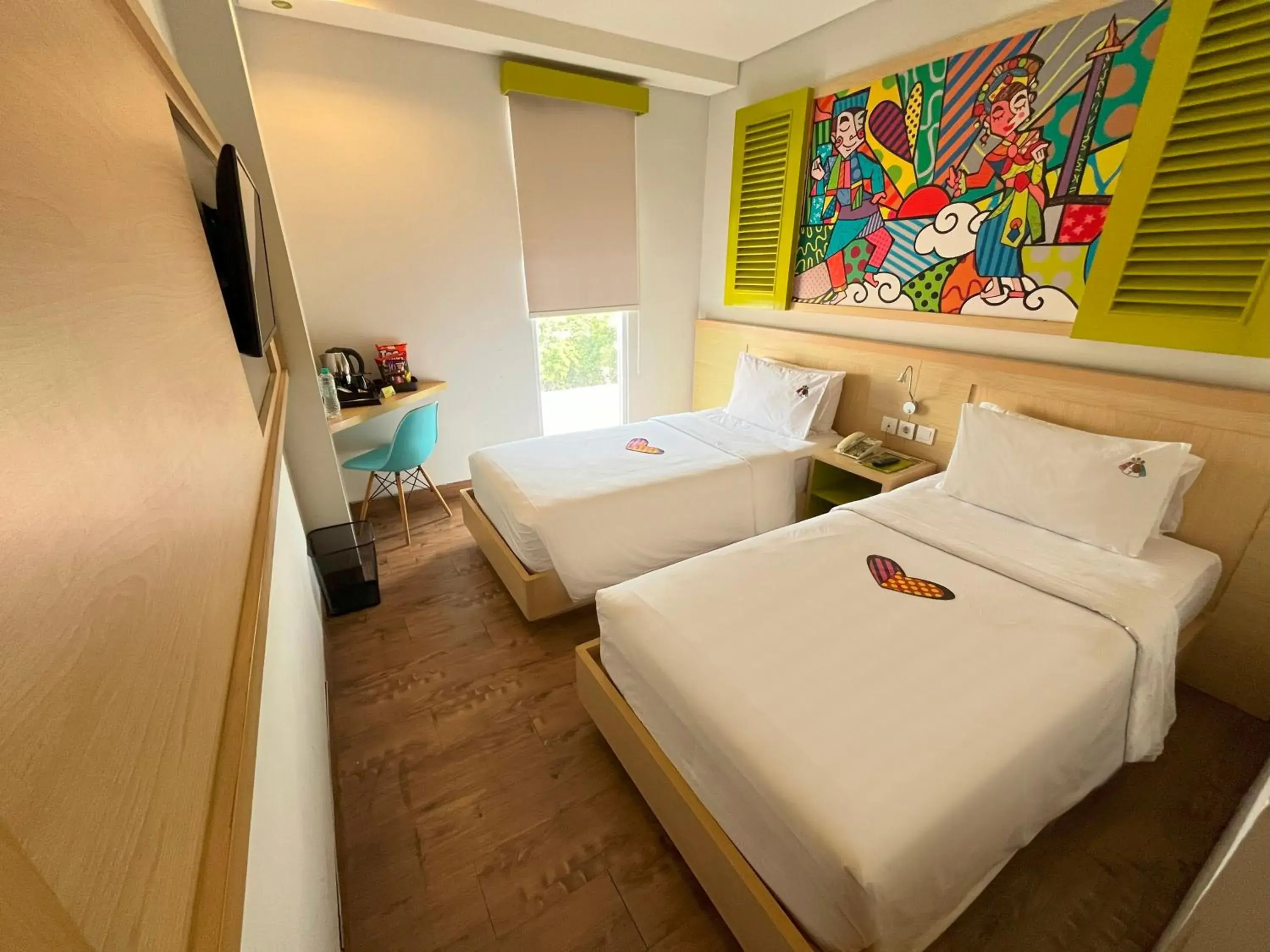 Happiness Twin (Non-Smoking Room) in MaxoneHotels at Kramat Happiness Twin (Non-Smoking Room) in MaxoneHotels at Kramat