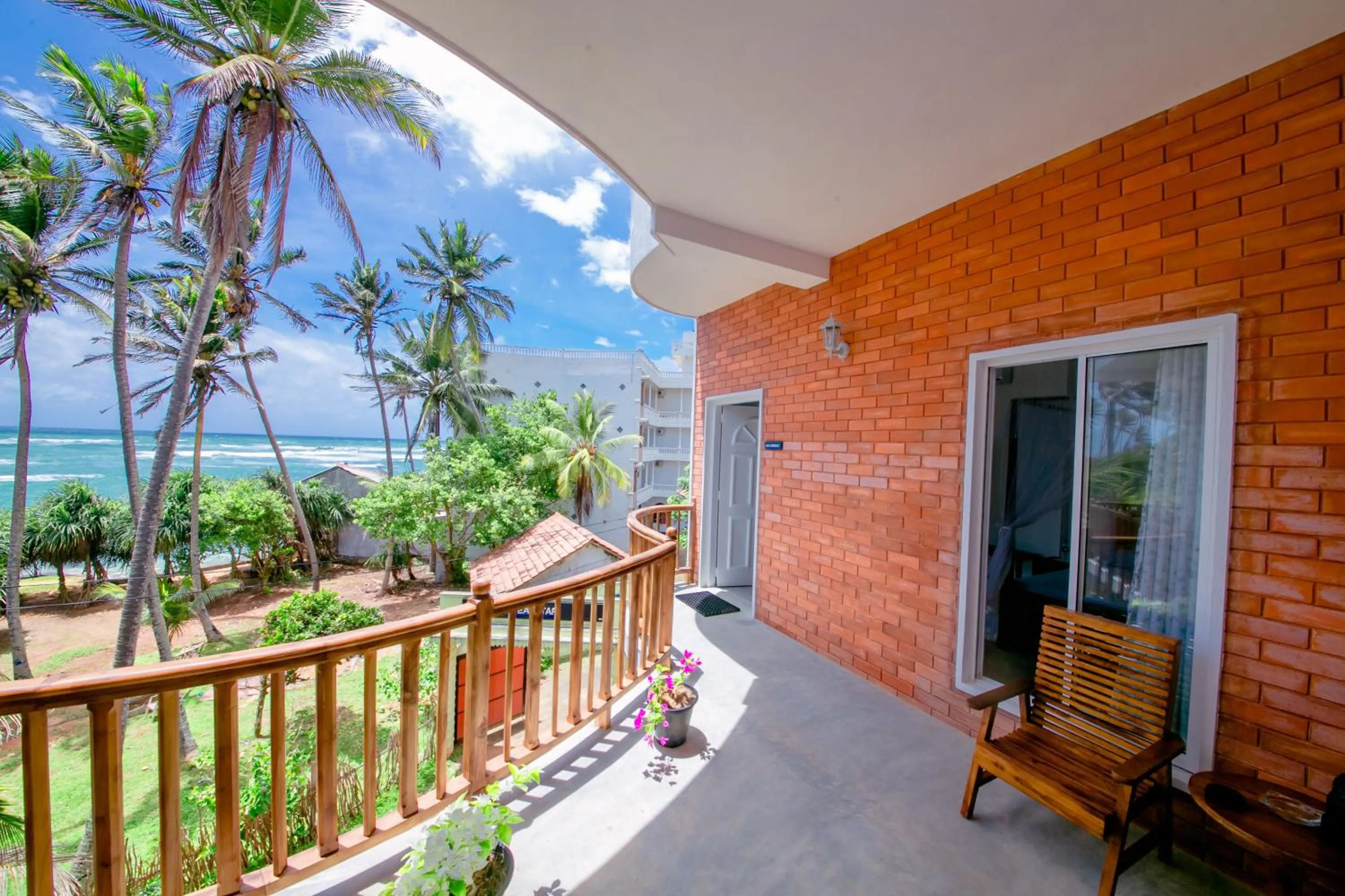 Balcony/Terrace in Maison D'hotes Sanda Beach