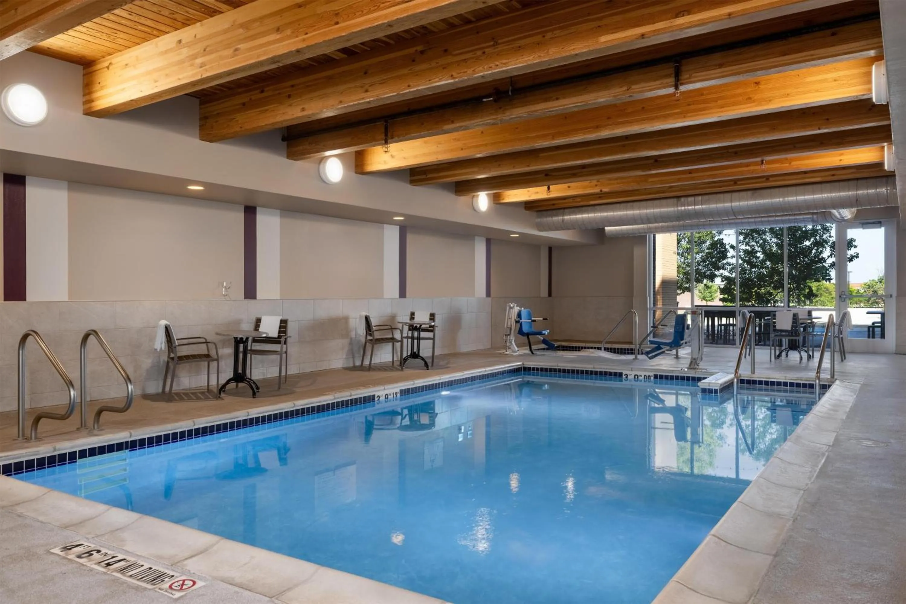 Pool view in Home2 Suites by Hilton Milwaukee Brookfield