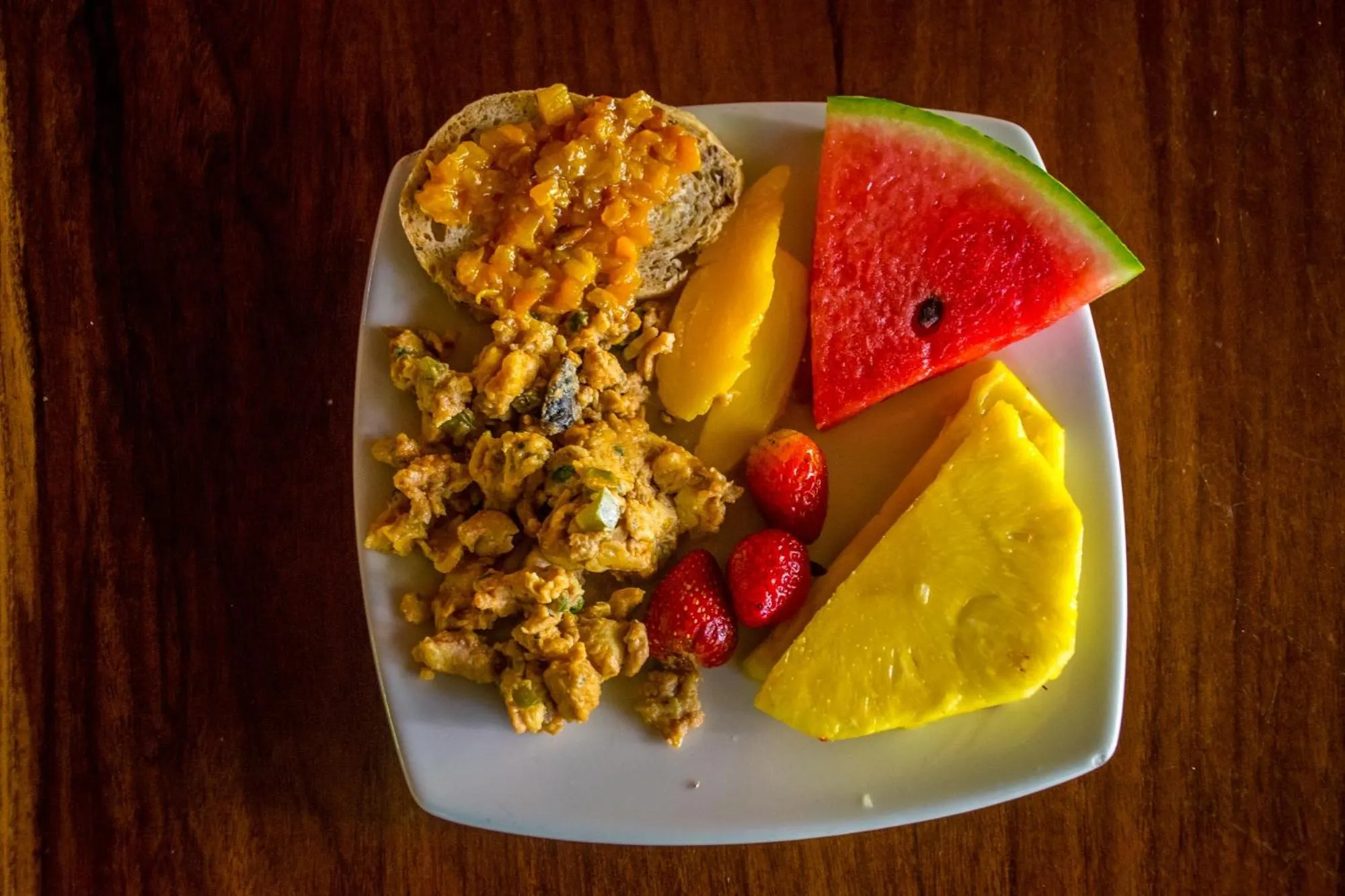 Buffet breakfast in The Goddess Garden Eco-Resort