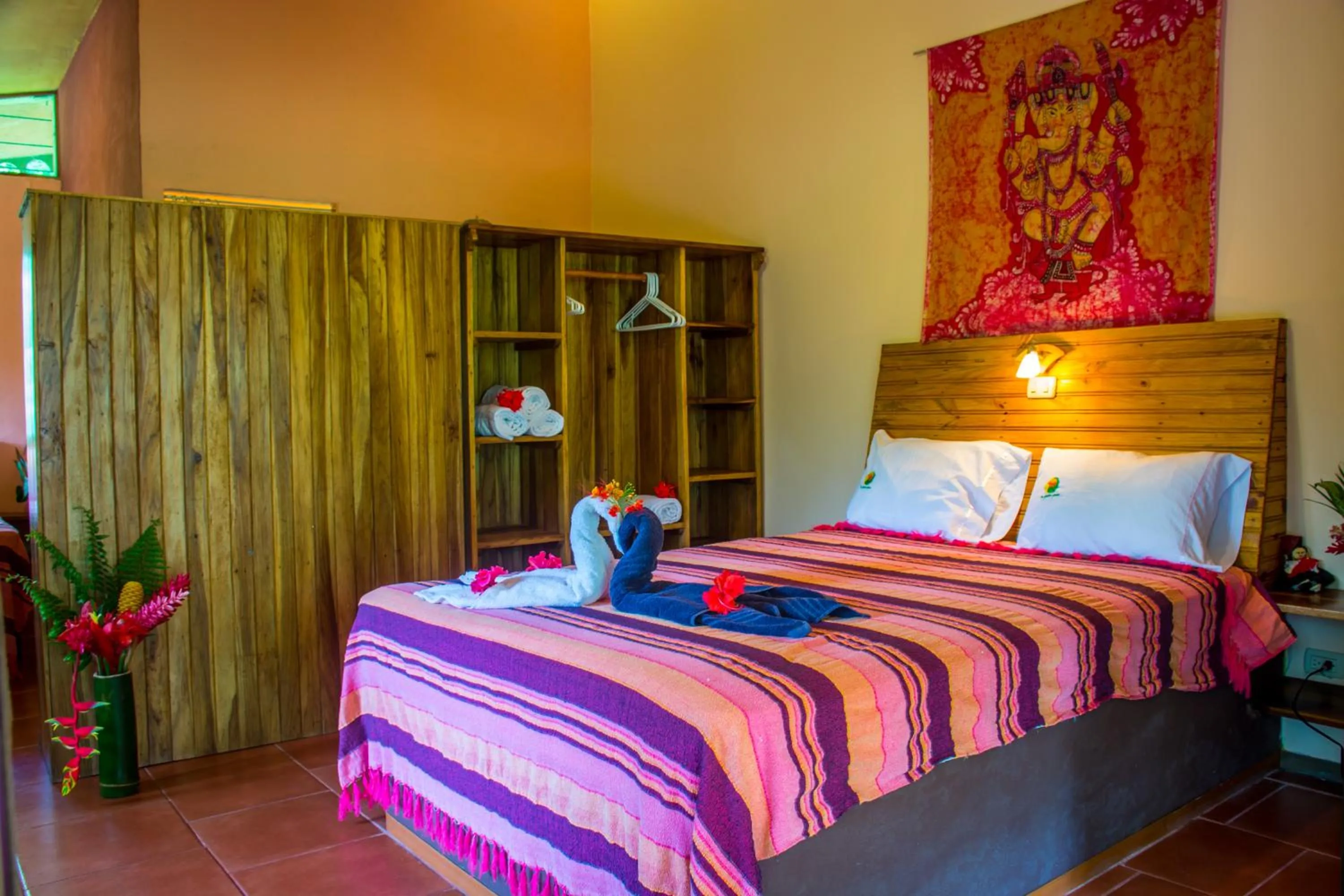 Bed in The Goddess Garden Eco-Resort