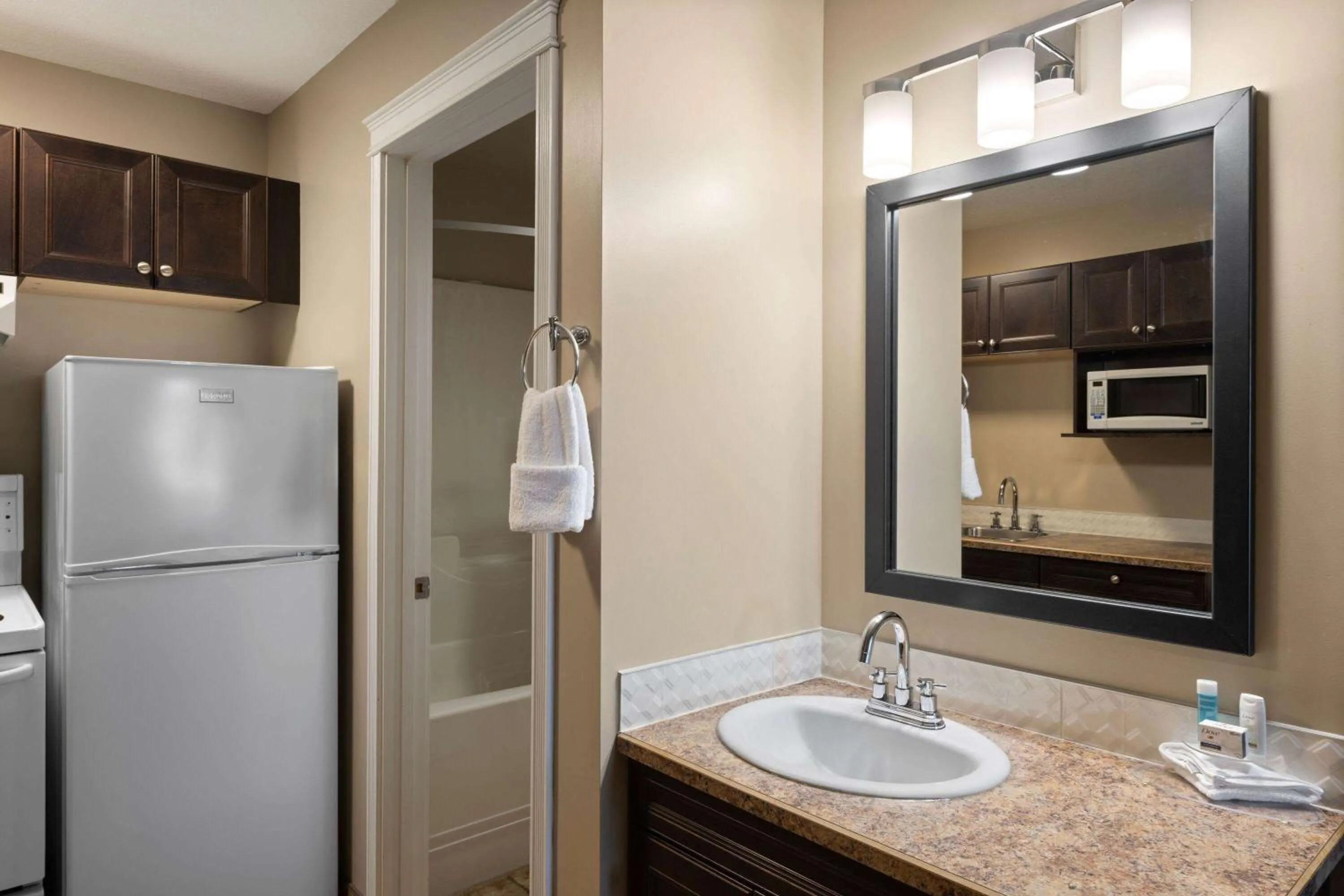 Bathroom in Super 8 by Wyndham Fort McMurray