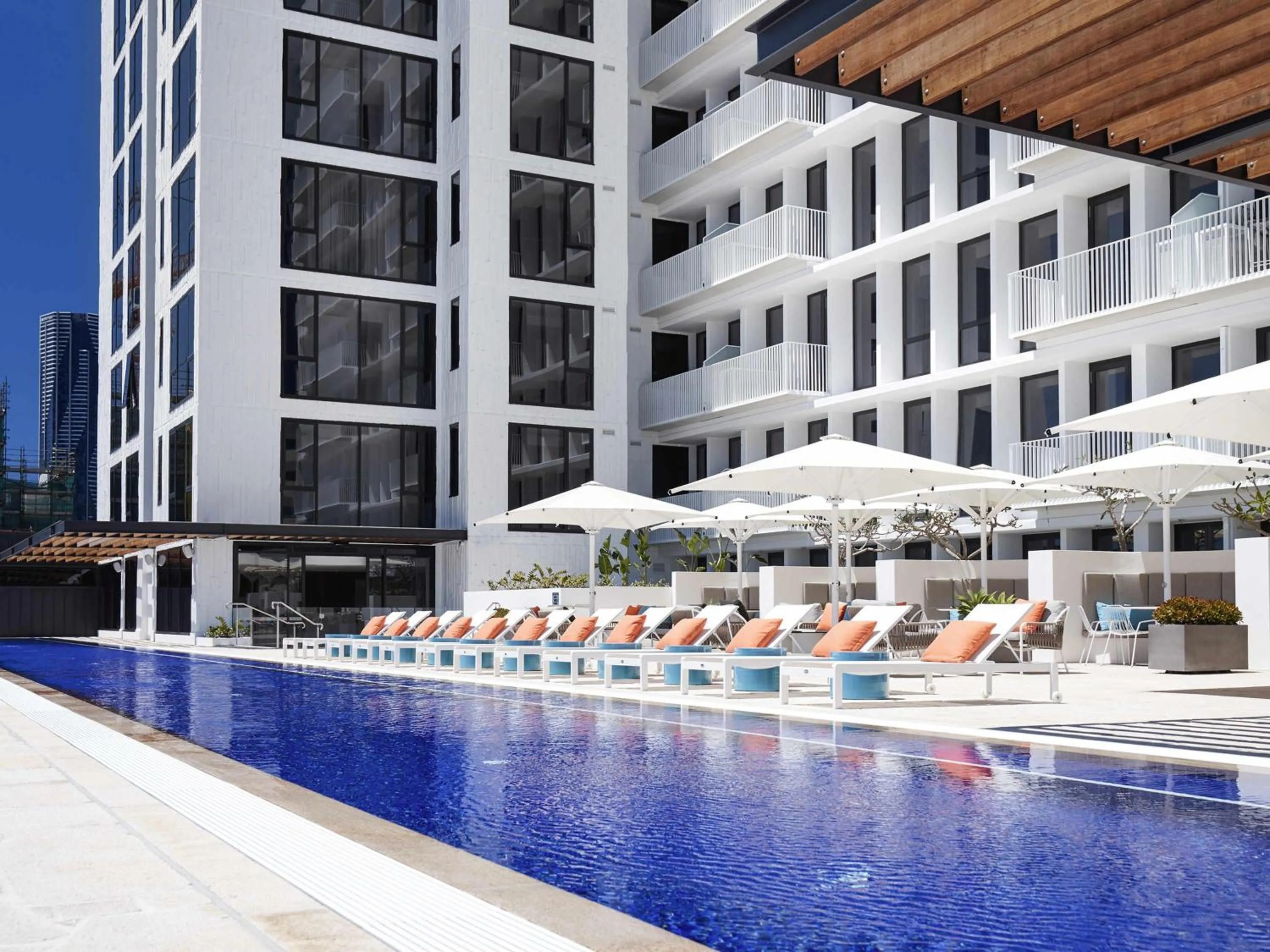 Pool view in The Johnson Brisbane - Art Series