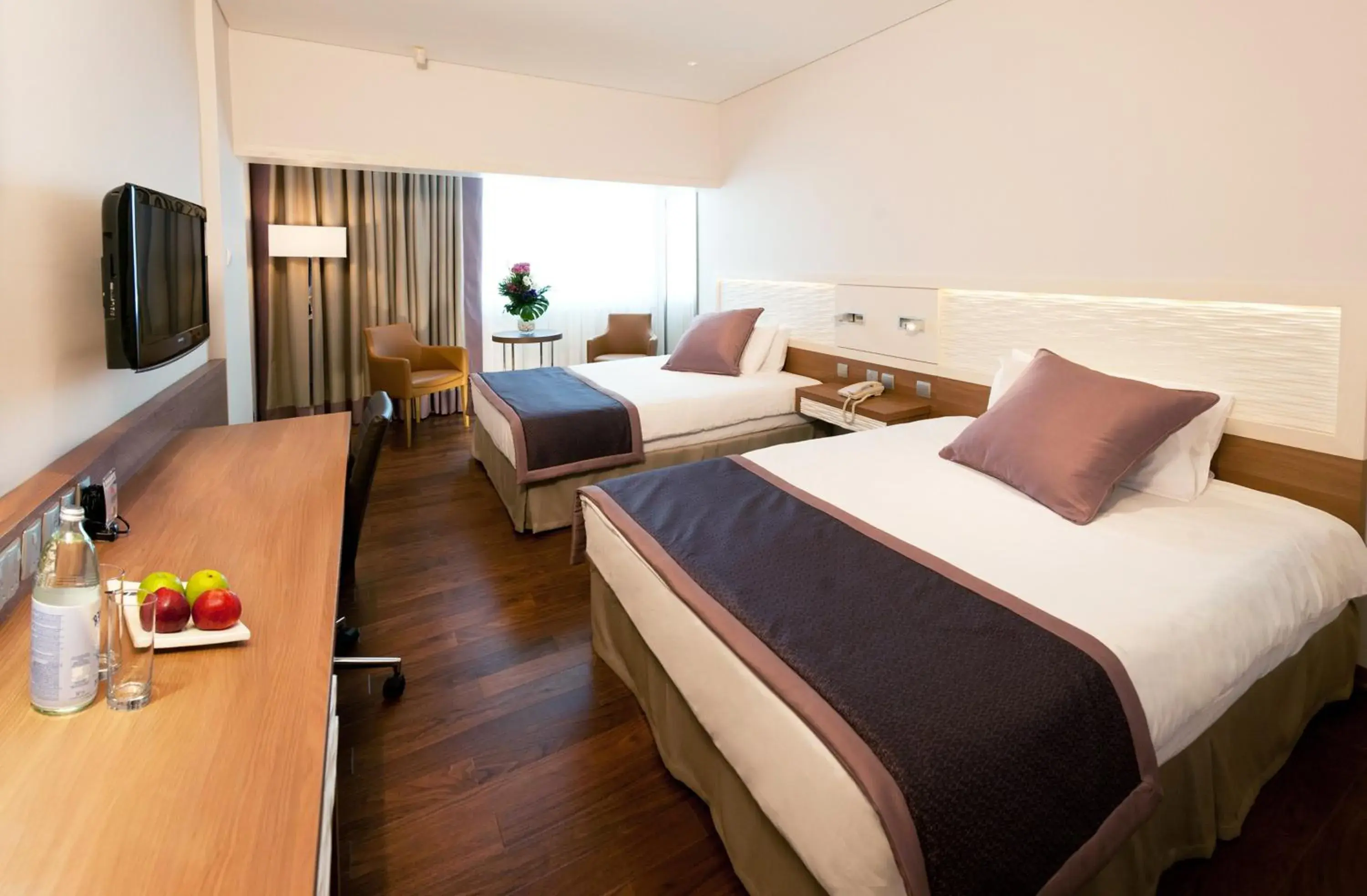 Standard Double Room with Two Double Beds and City View in Crowne Plaza Limassol by IHG Standard Double Room with Two Double Beds and City View in Crowne Plaza Limassol by IHG