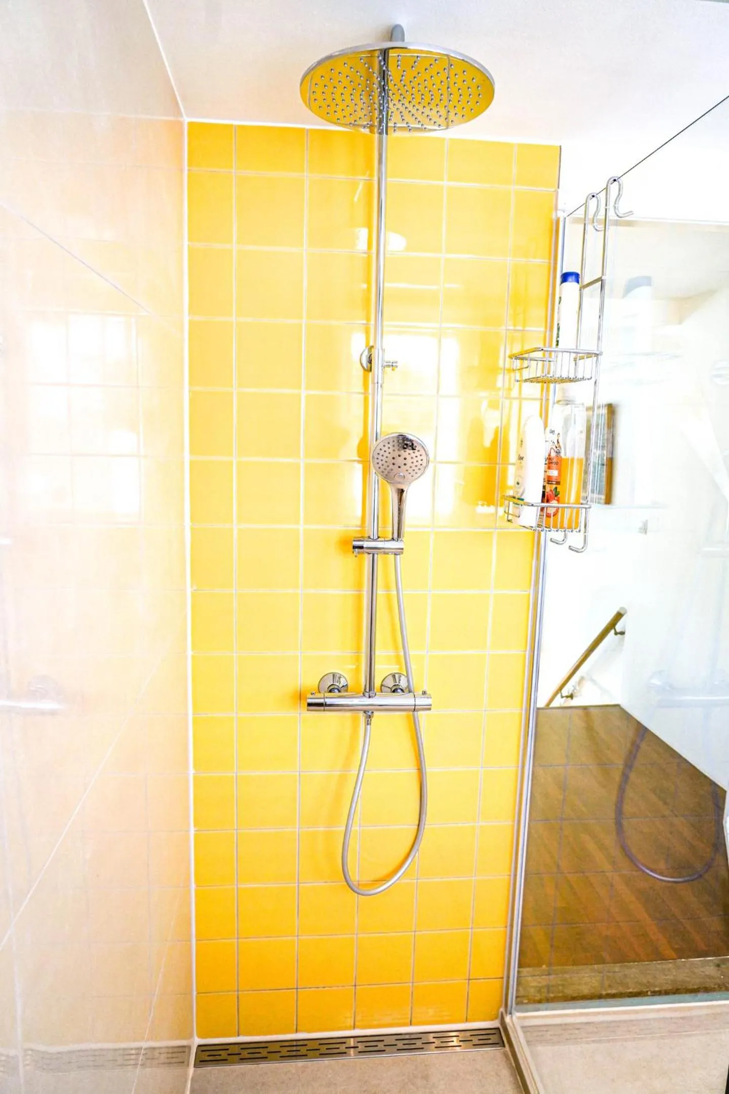 Shower in The Balcony at Prinsen Canal apartment Amsterdam