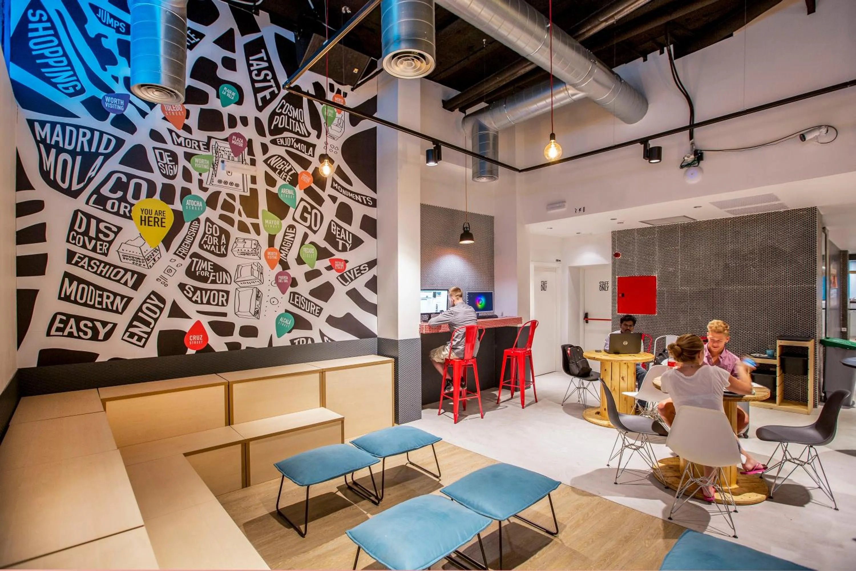 Communal lounge/ TV room in Mola Hostel