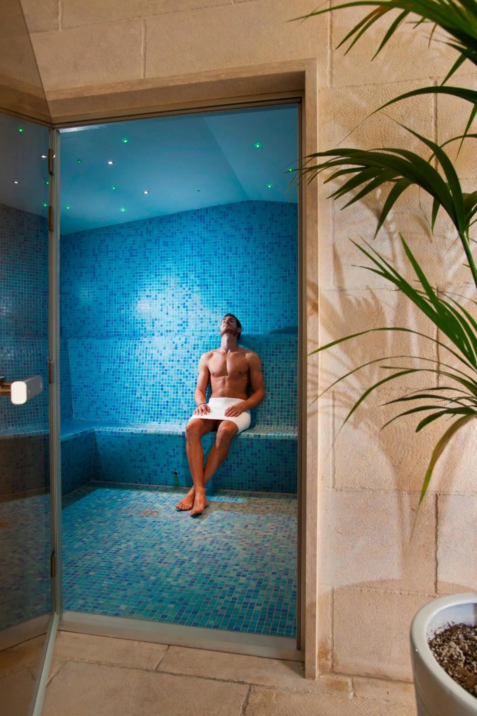 Steam room in Royal Apollonia by Louis Hotels