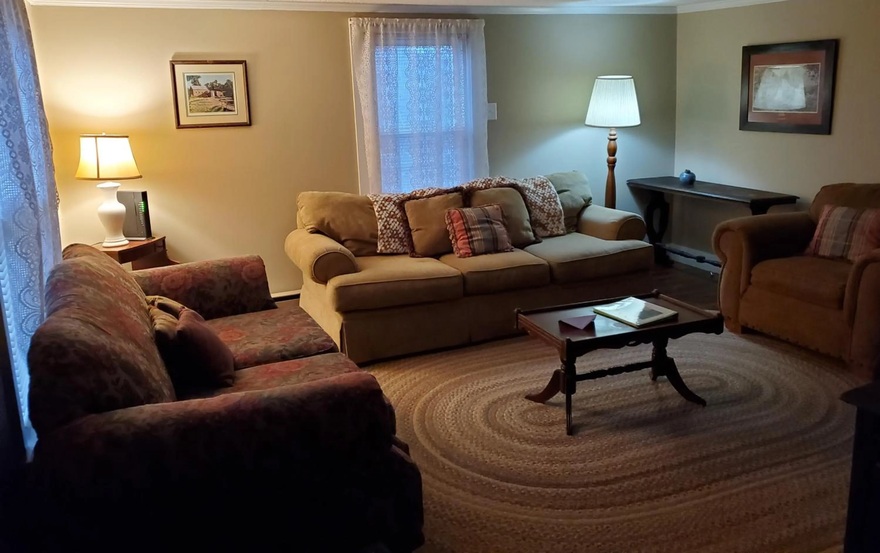 Living room in The Cabins at Healing Springs