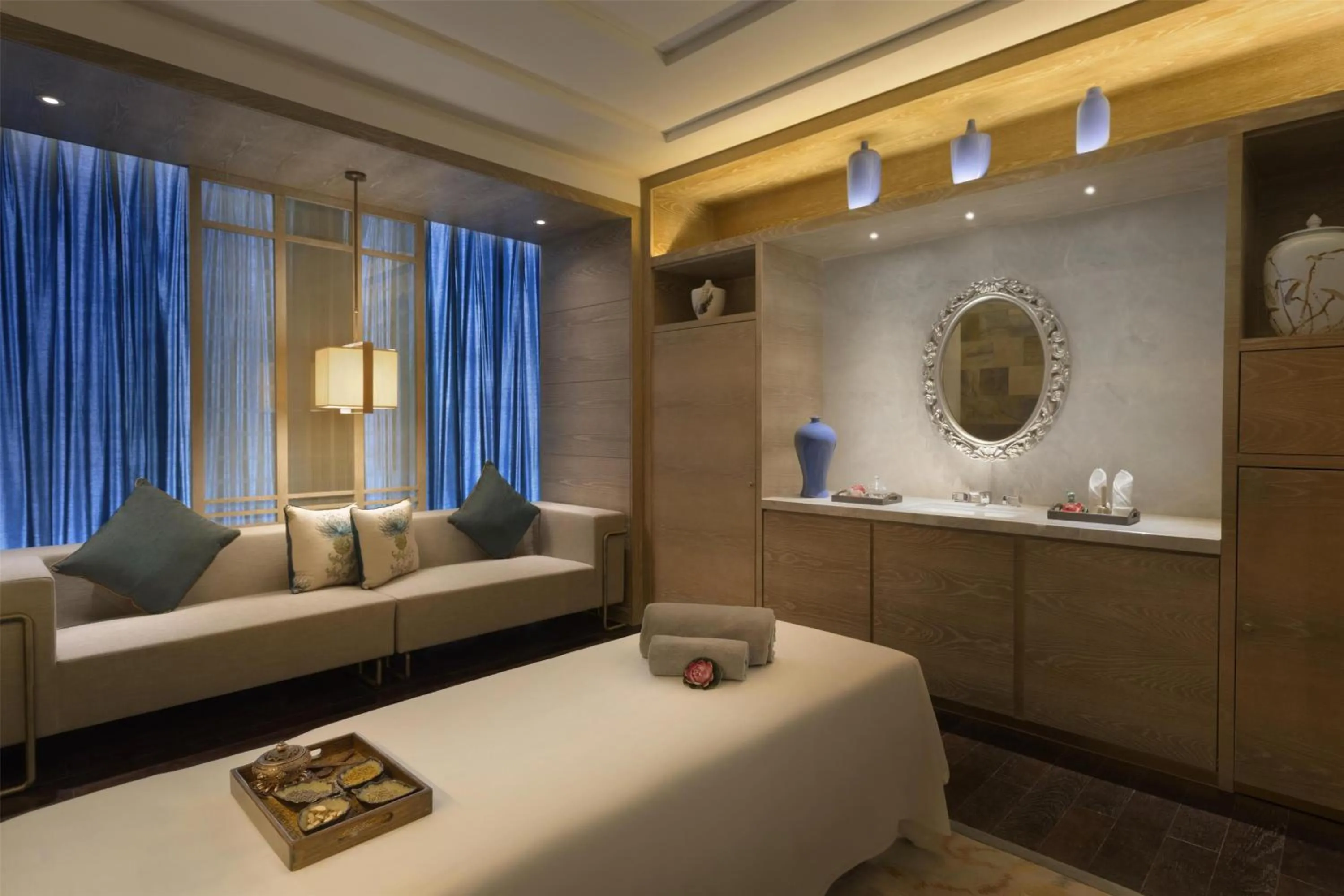 Spa and wellness centre/facilities, Bed in Kempinski Hotel Fuzhou