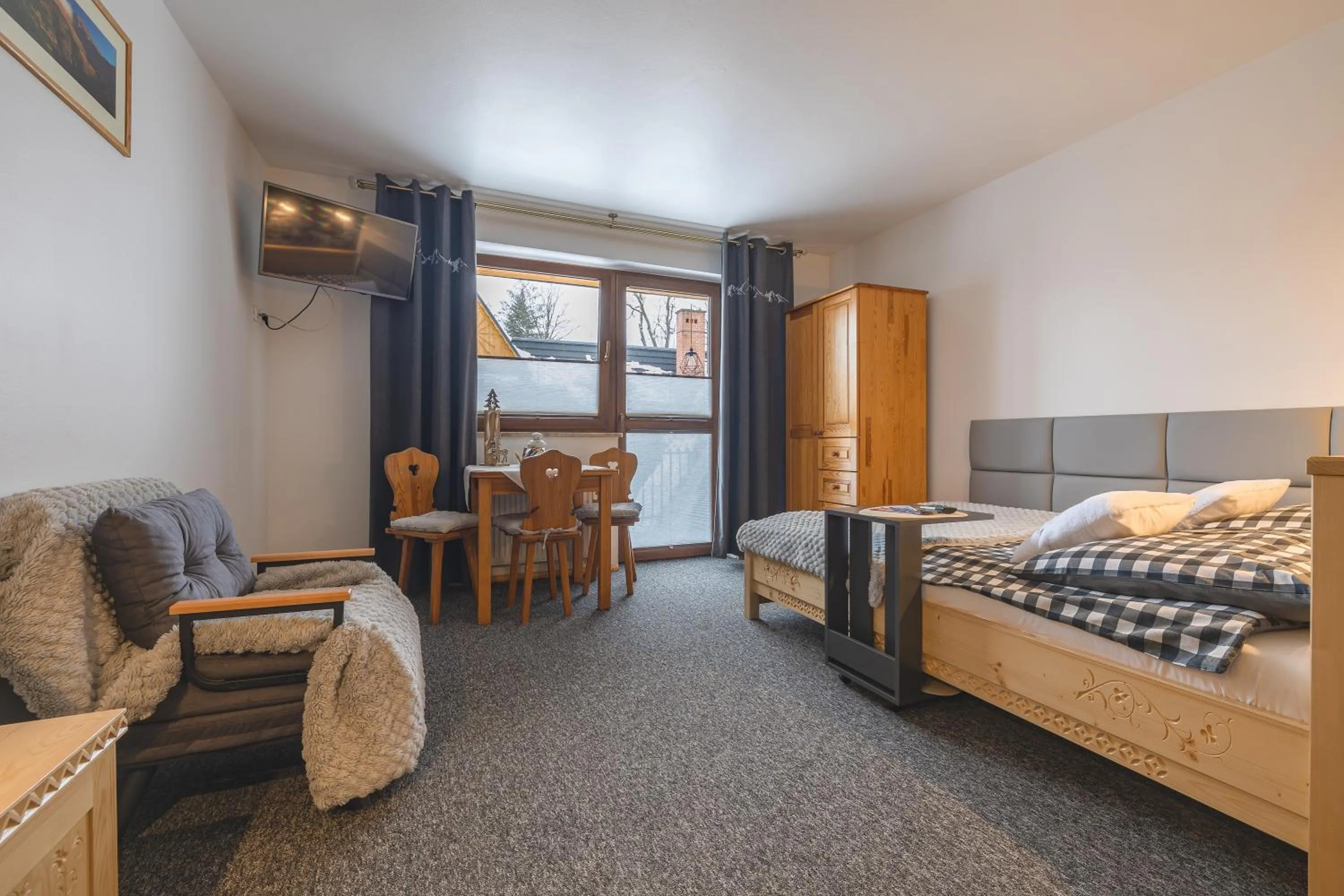 Living room, Bed in Willa Trebunia