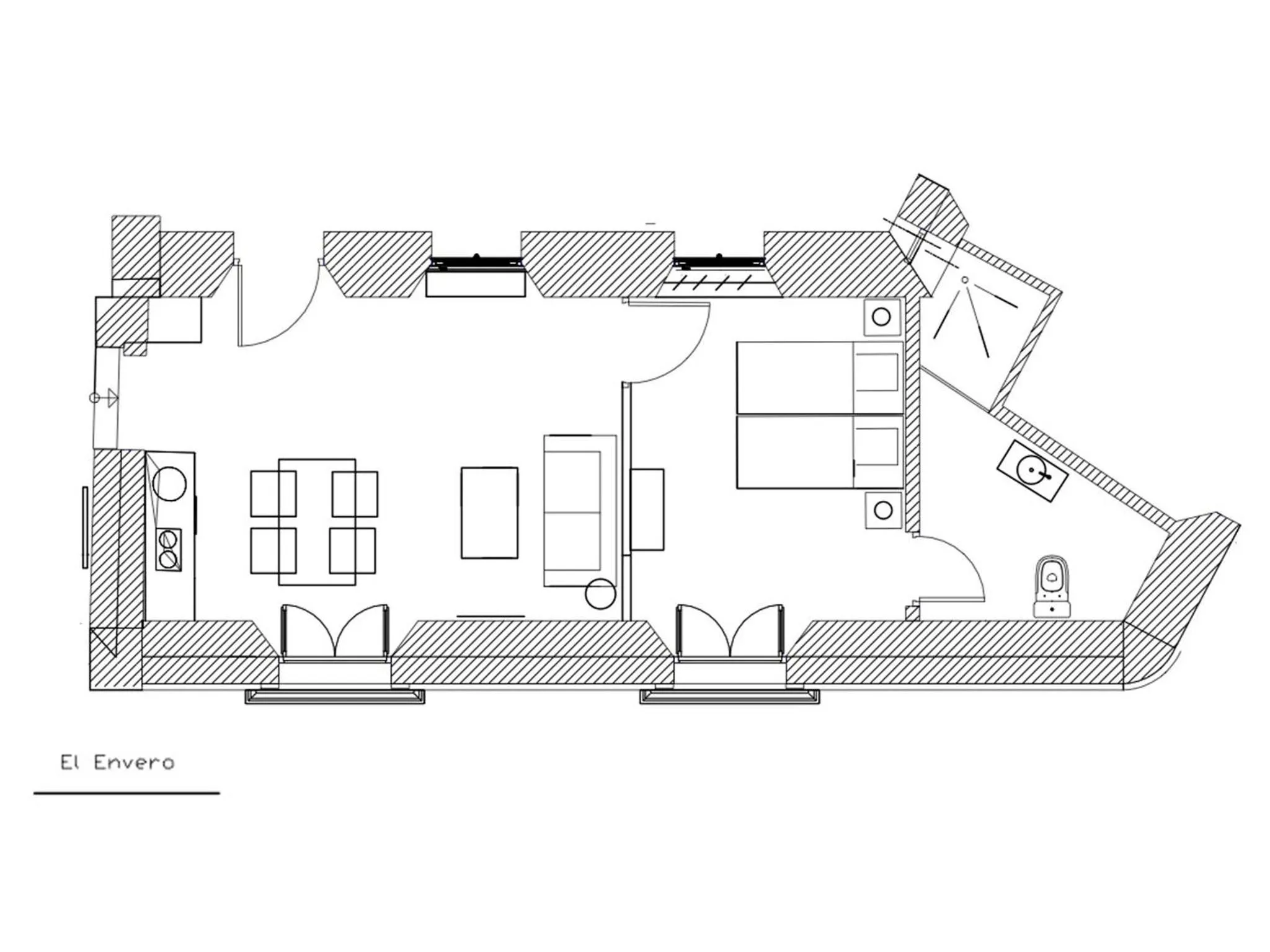 Floor plan in Apartamentos Casa del Aceite