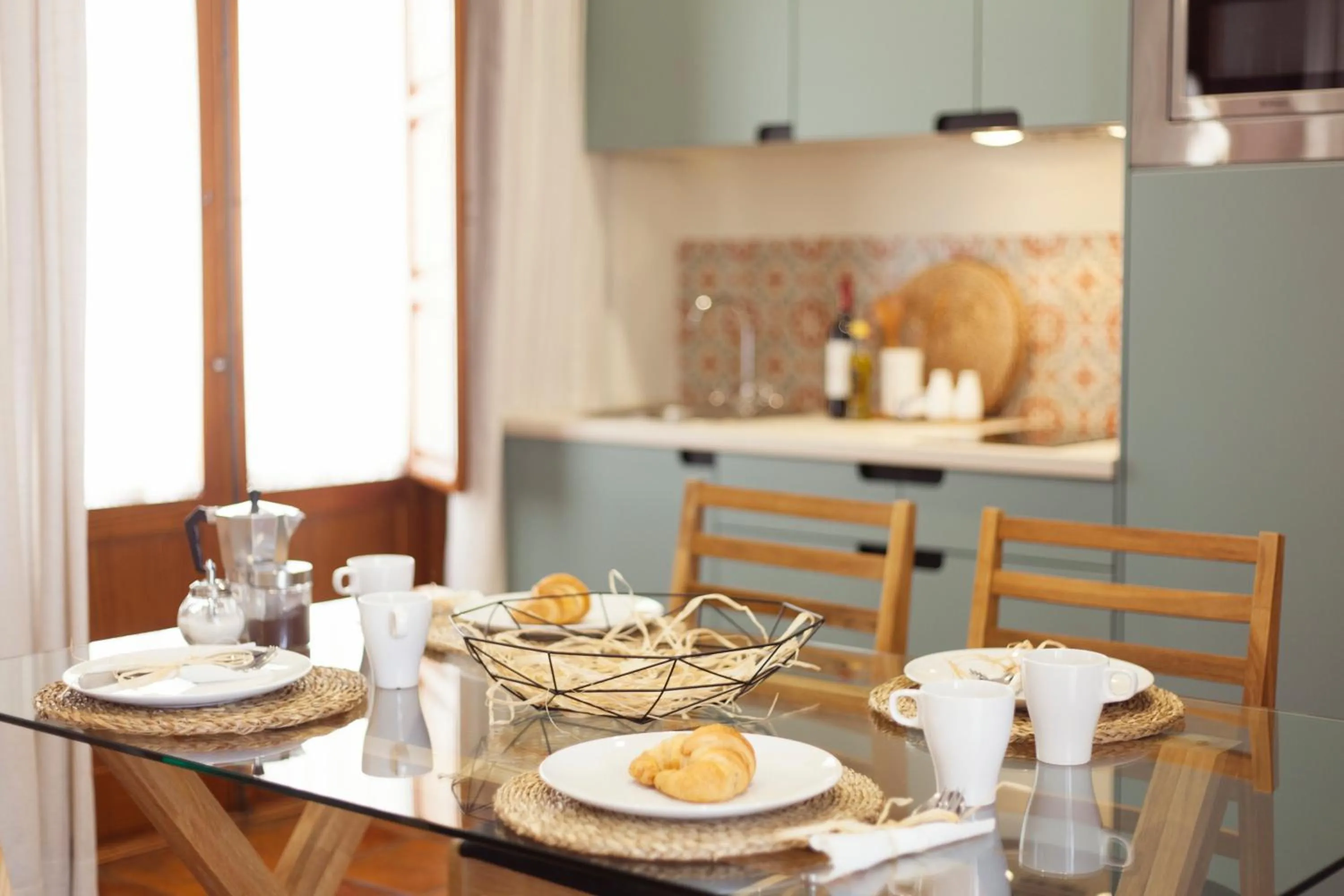 Kitchen or kitchenette in Apartamentos Casa del Aceite