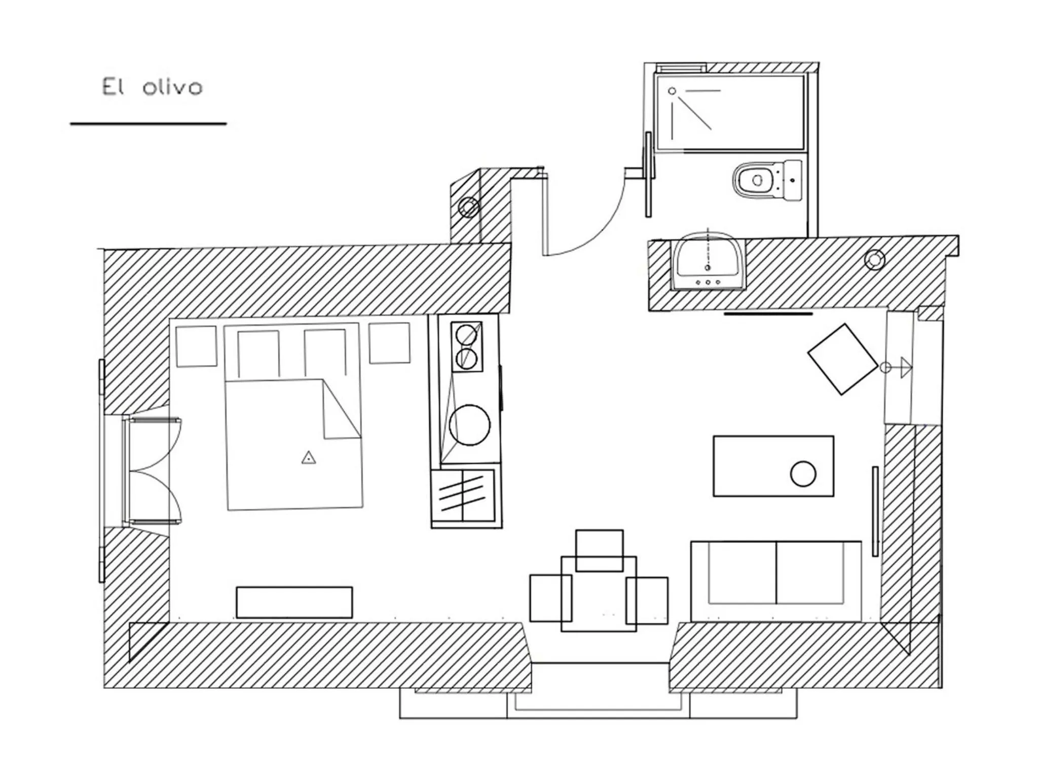Floor plan in Apartamentos Casa del Aceite