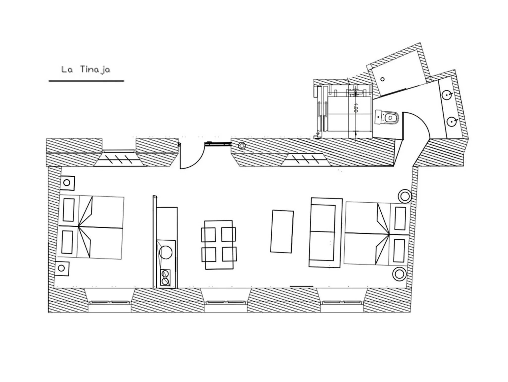 Floor plan in Apartamentos Casa del Aceite