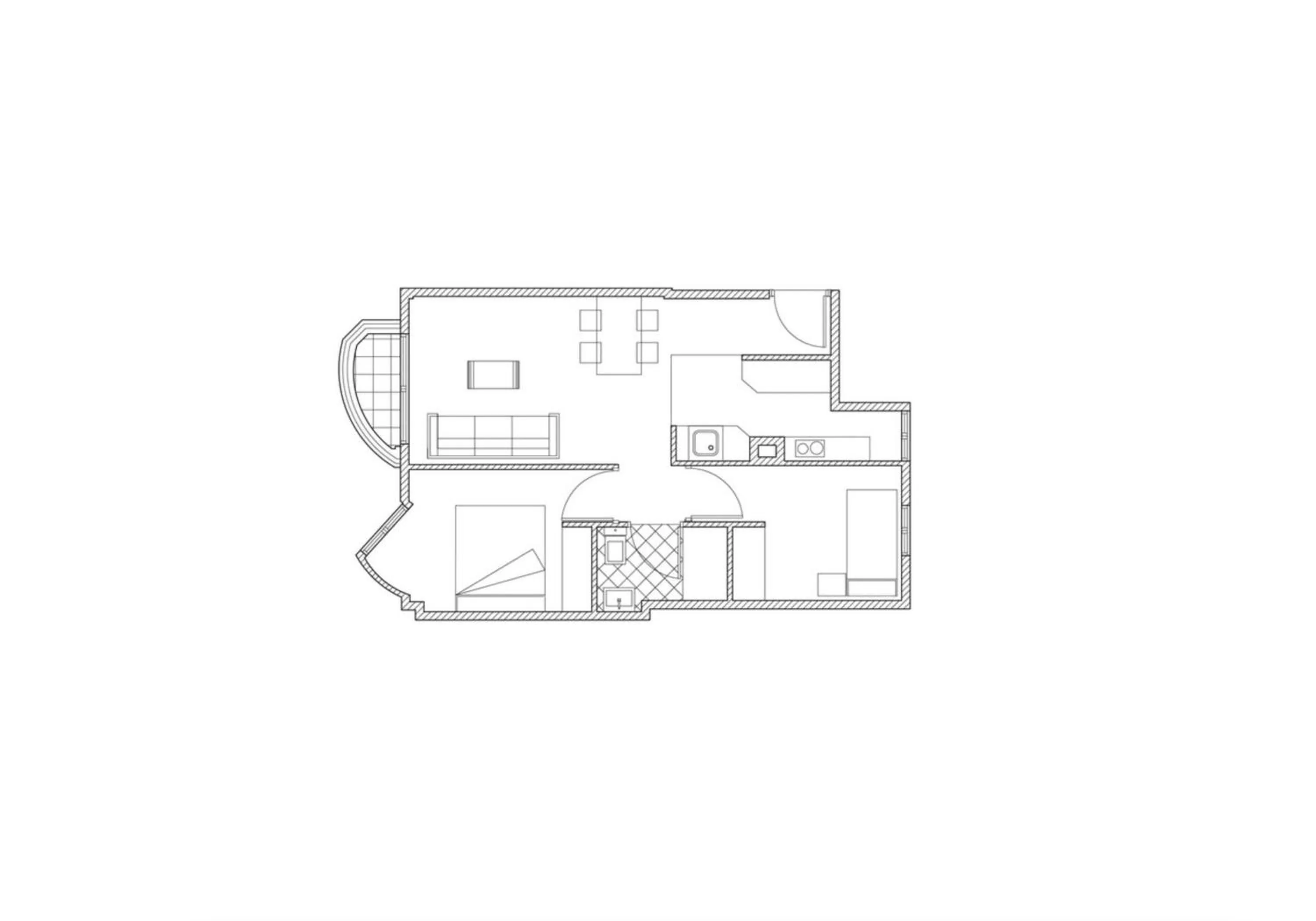 Floor plan in Be Bop by FeelFree Rentals