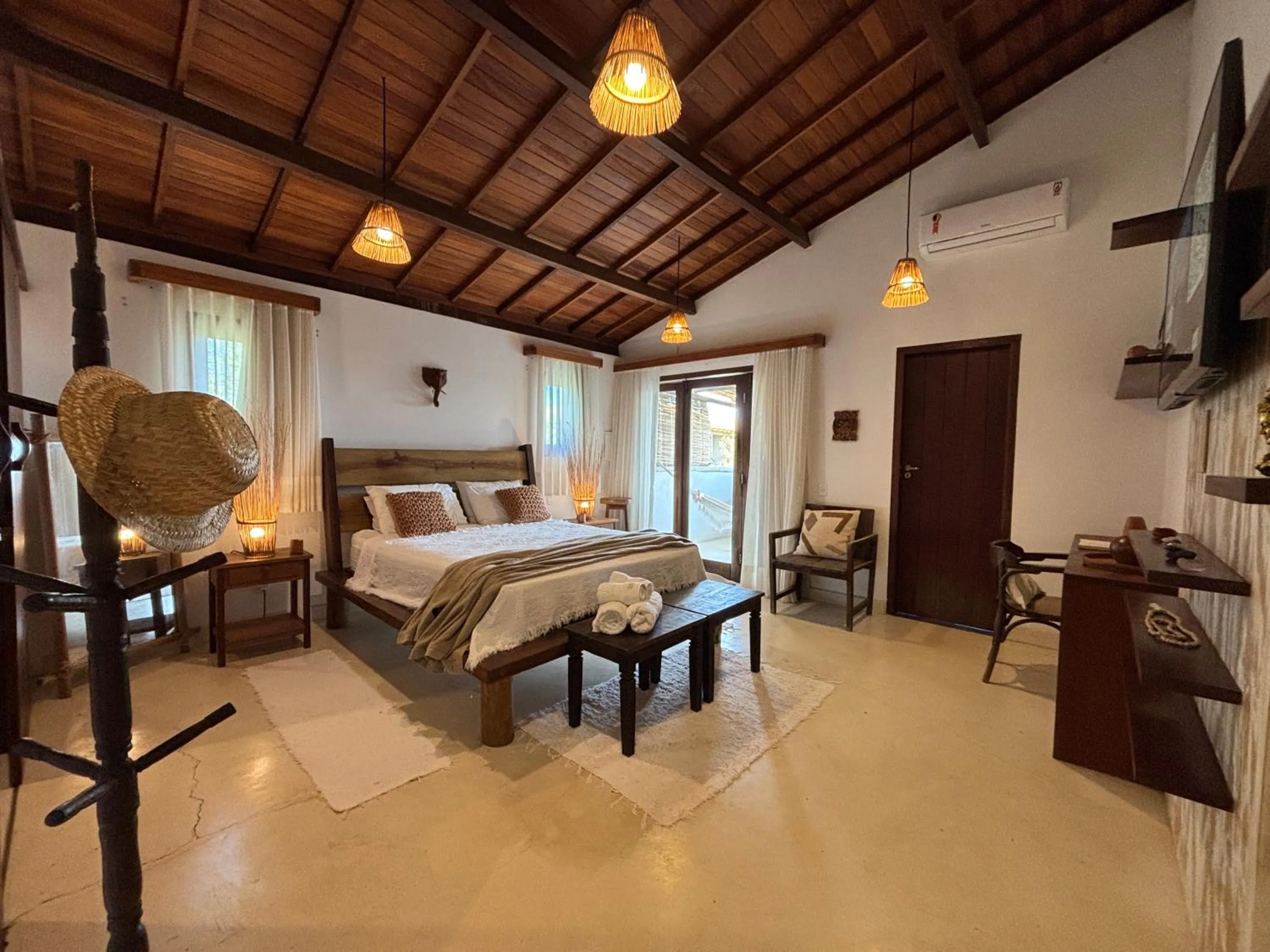 Bed in Villa Prana Trancoso - Vista mar