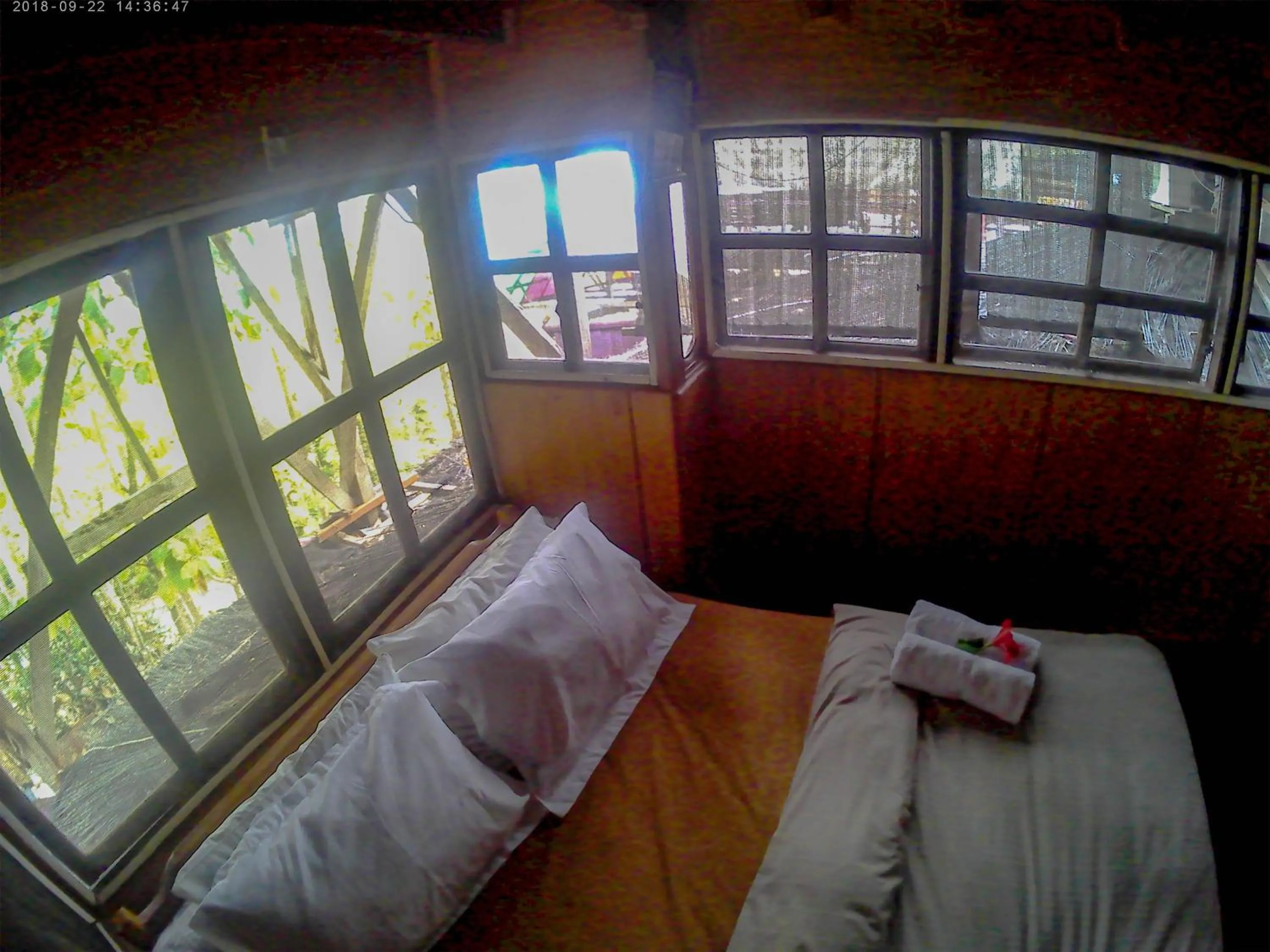 Bed in Karang Aji Beach Villa